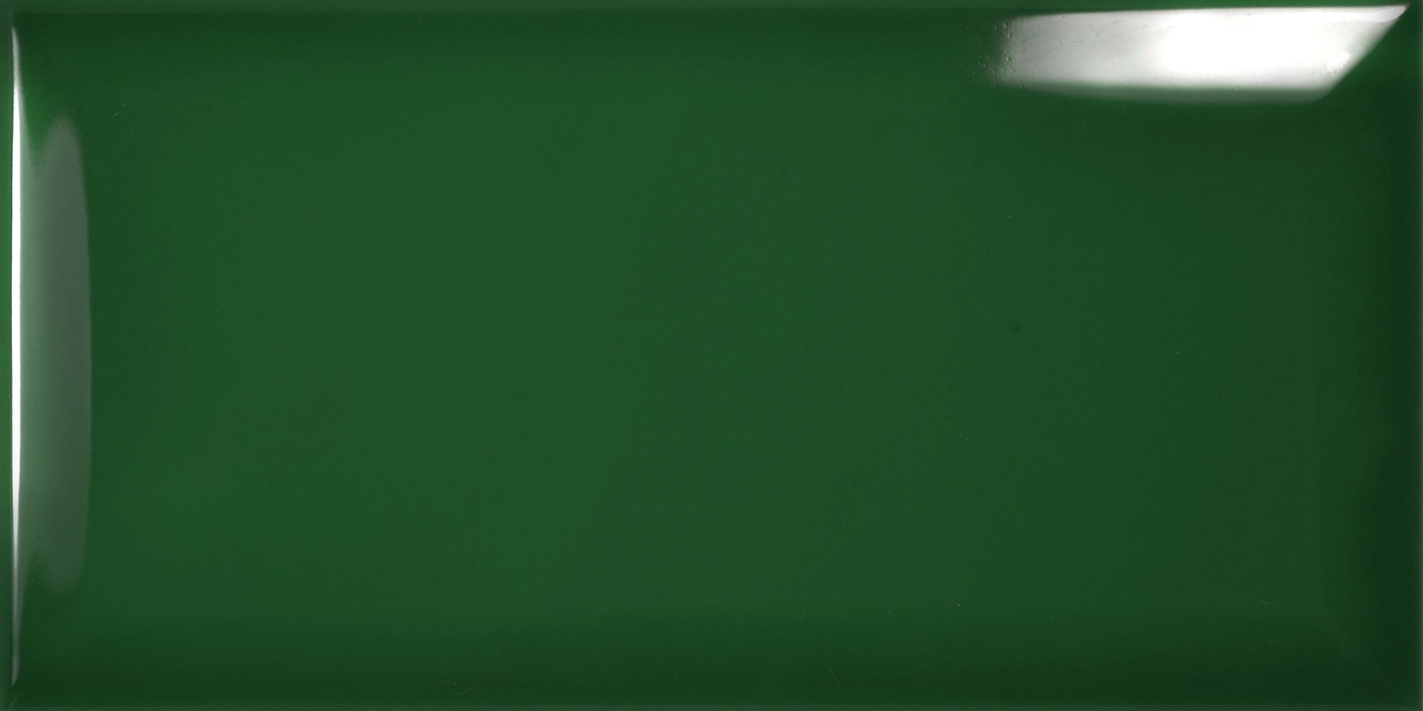 Prismatic Bottle Green Bevel Ceramic Gloss Wall Tile 10x20cm