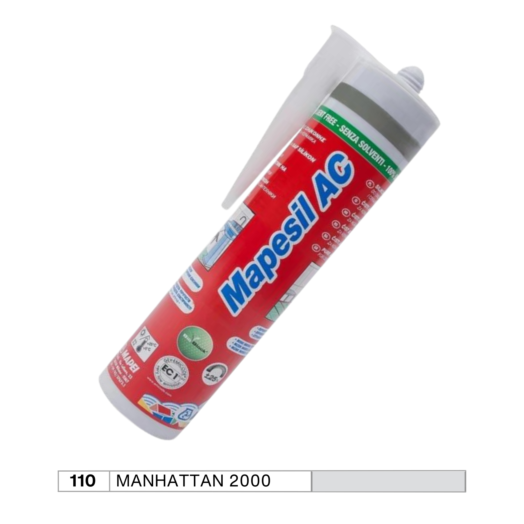 Mapei Manhattan Grey 110 Silicone 310ml Cartridge