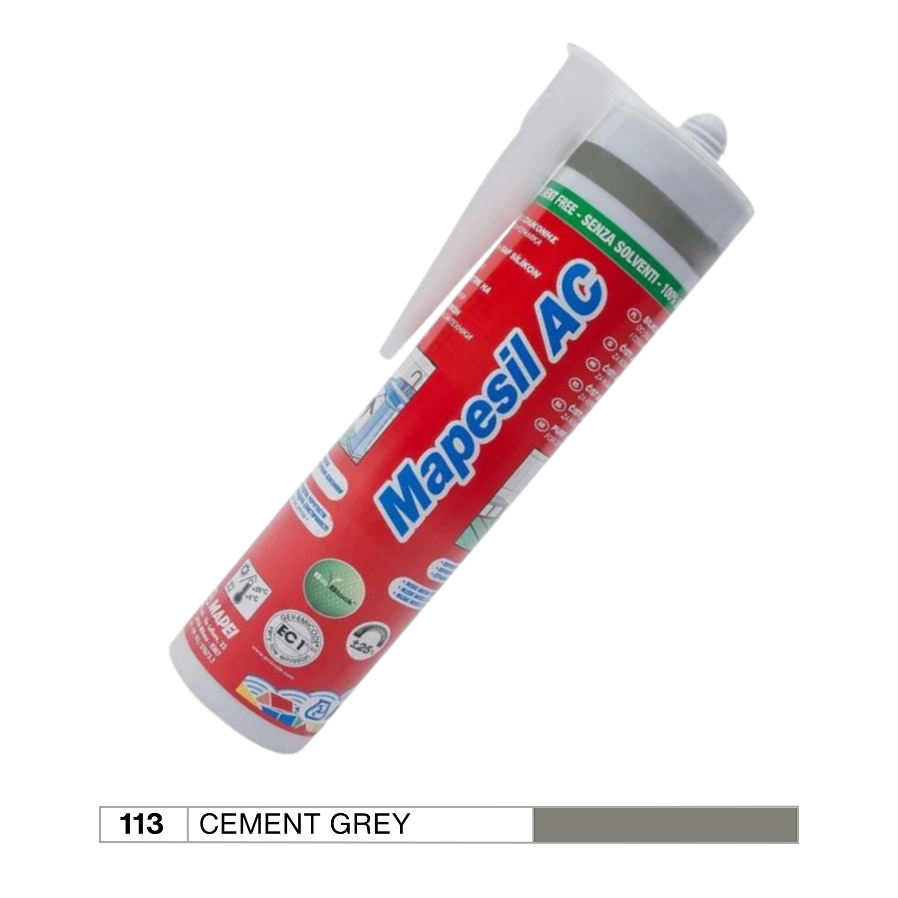 Mapei Cement Grey 113 Silicone 310ml Cartridge