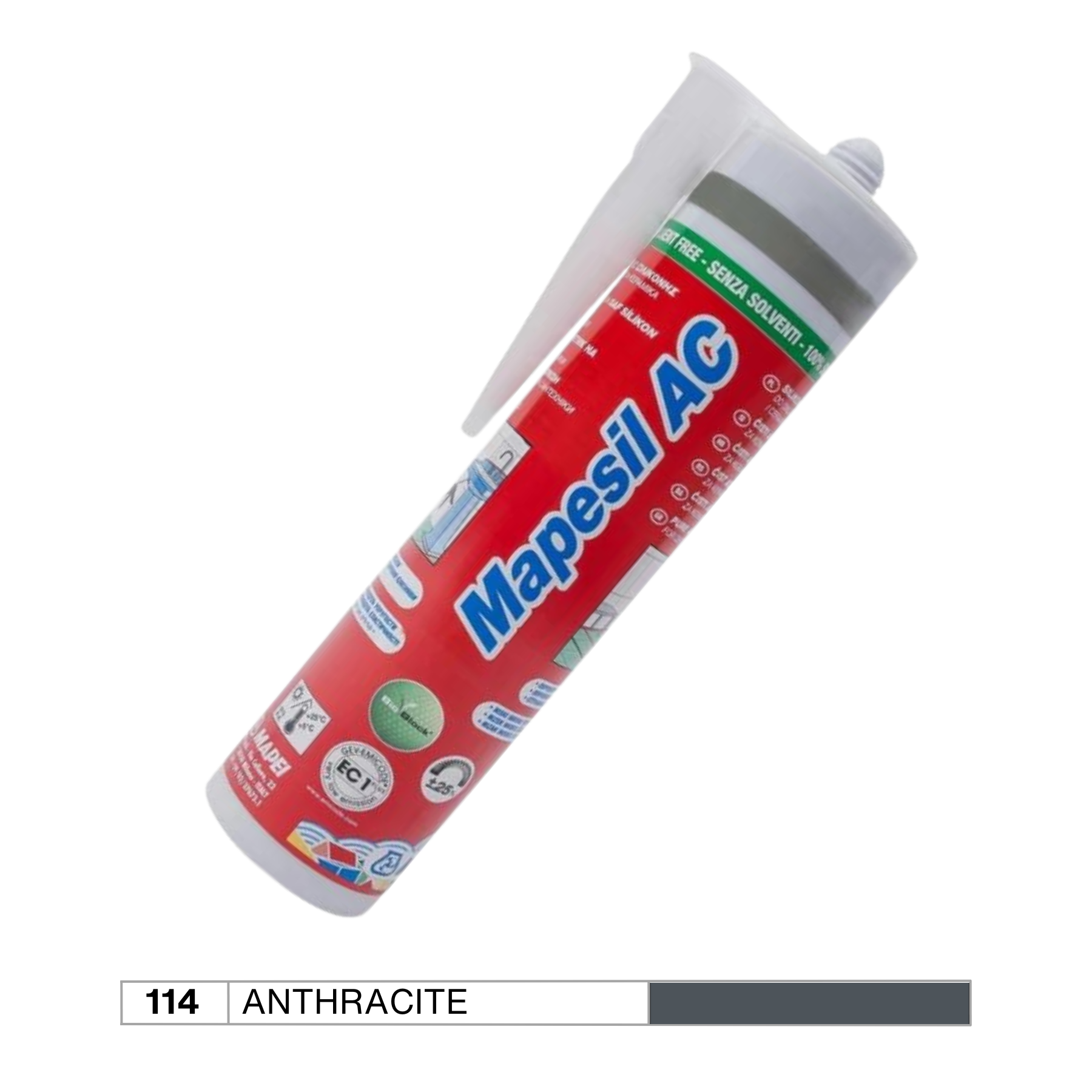 Mapei Anthracite 114 Silicone 310ml Cartridge