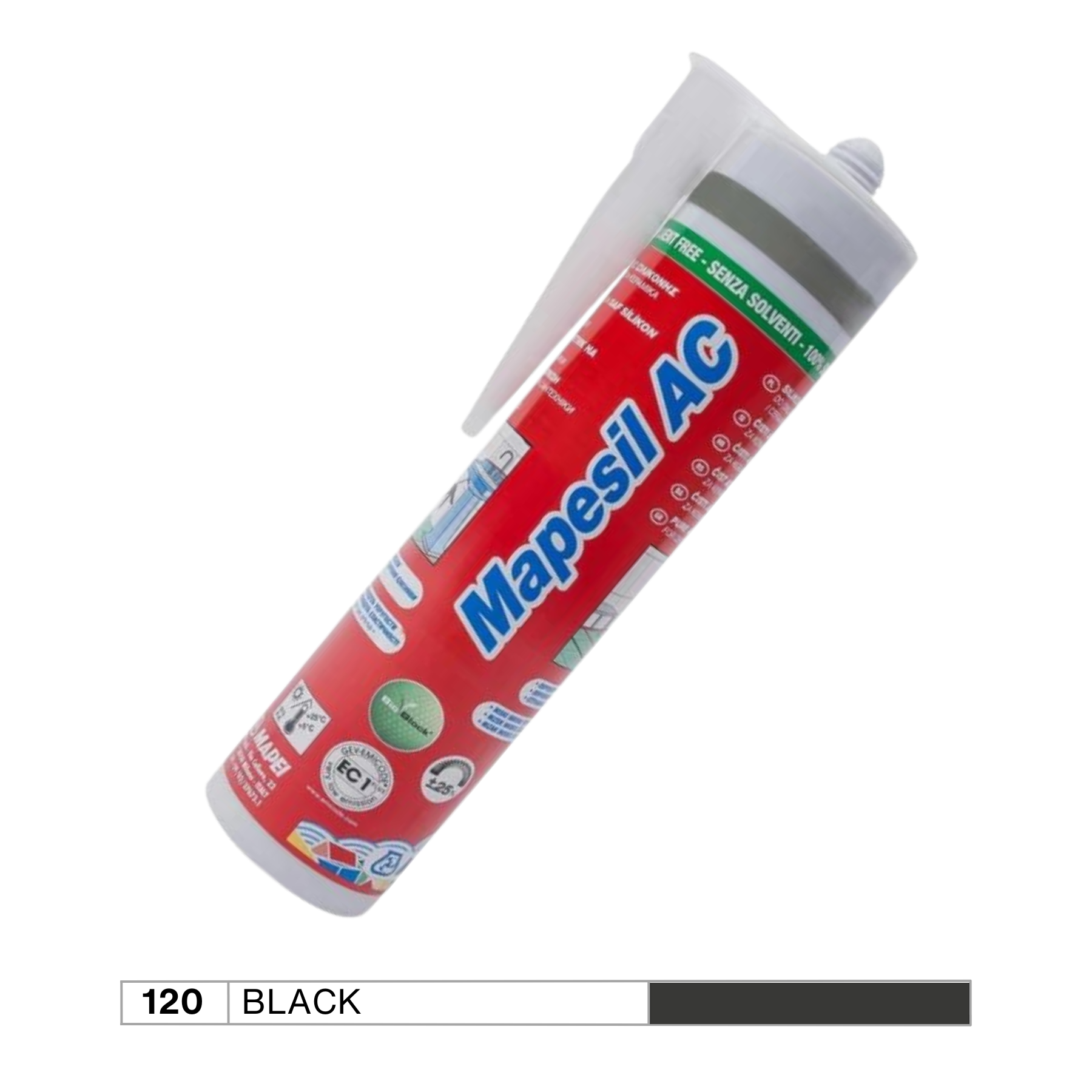 Mapei Black 120 Silicone 310ml Cartridge