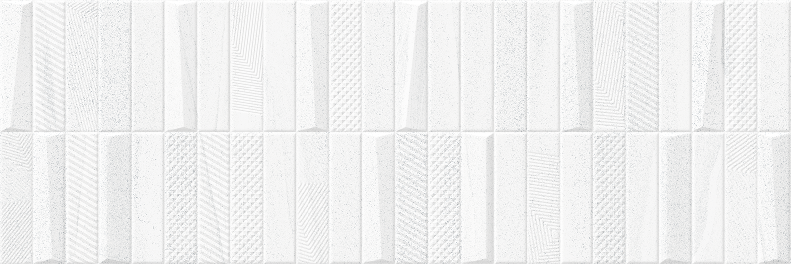 Burtino Decor White Pattern Ceramic Matt Wall Tile 30x90cm