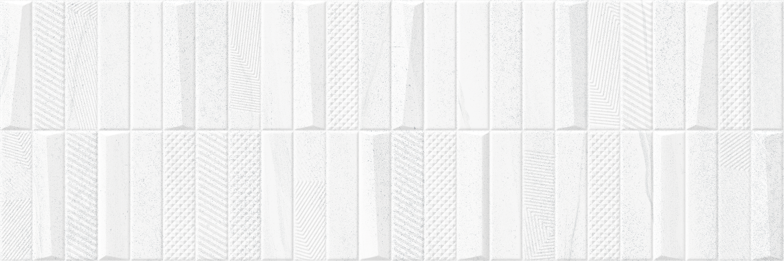 Burtino Decor White Pattern Ceramic Matt Wall Tile 30x90cm