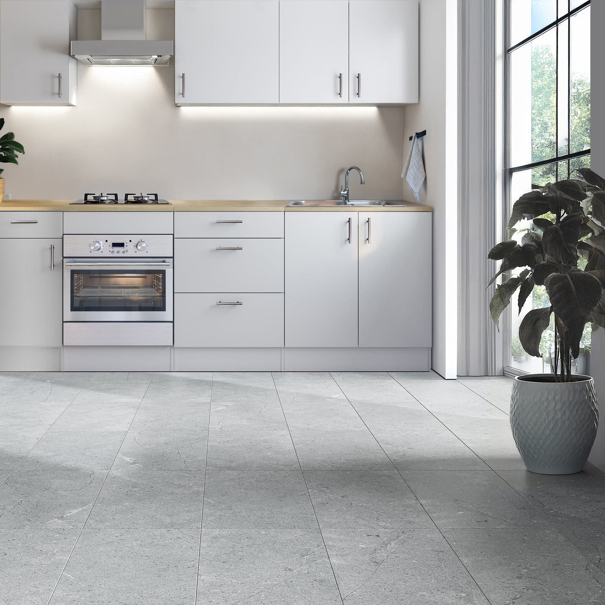 Cassari Rock Grey Stone Effect Porcelain Matt Tile 30x60cm