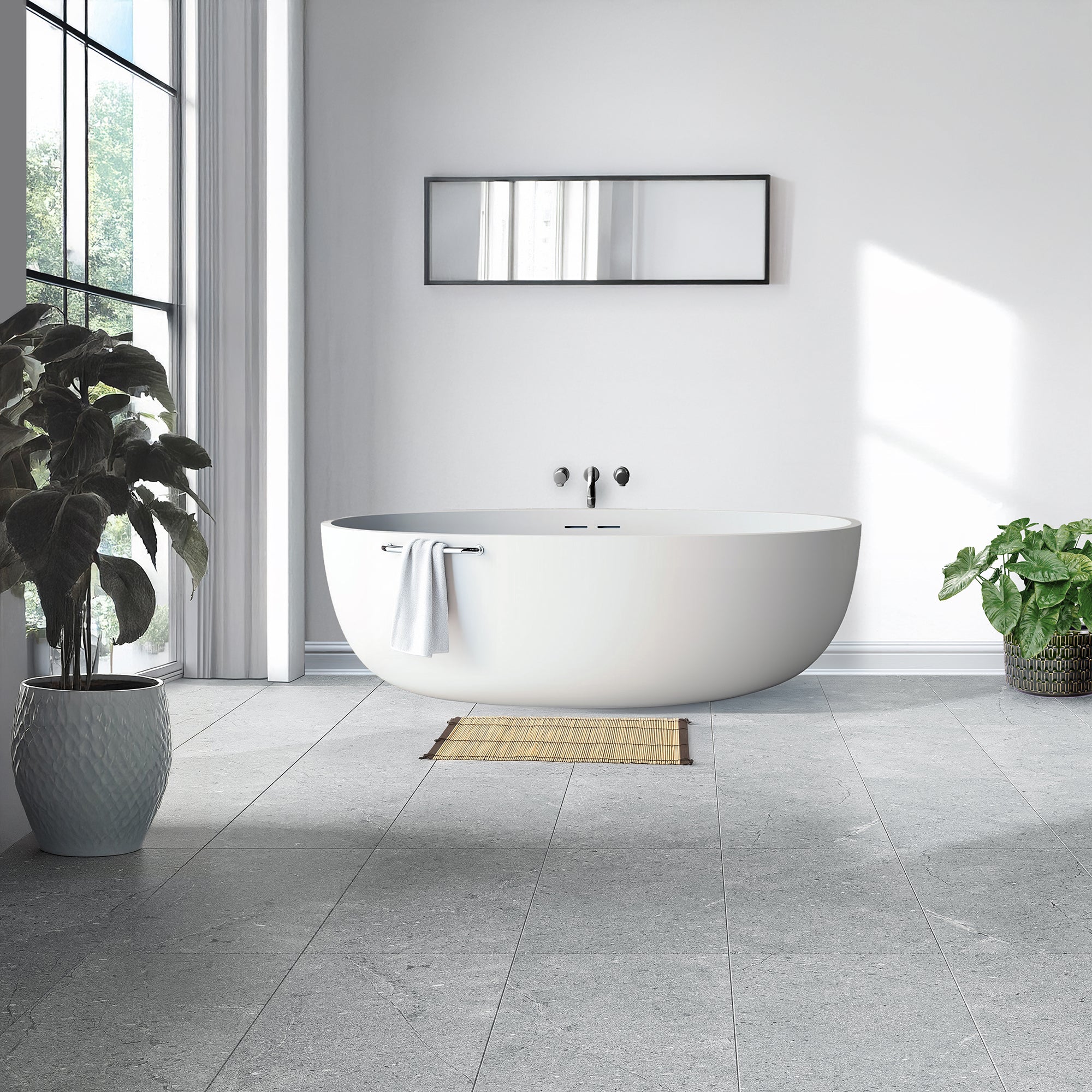 Cassari Rock Grey Stone Effect Porcelain Matt Tile 30x60cm