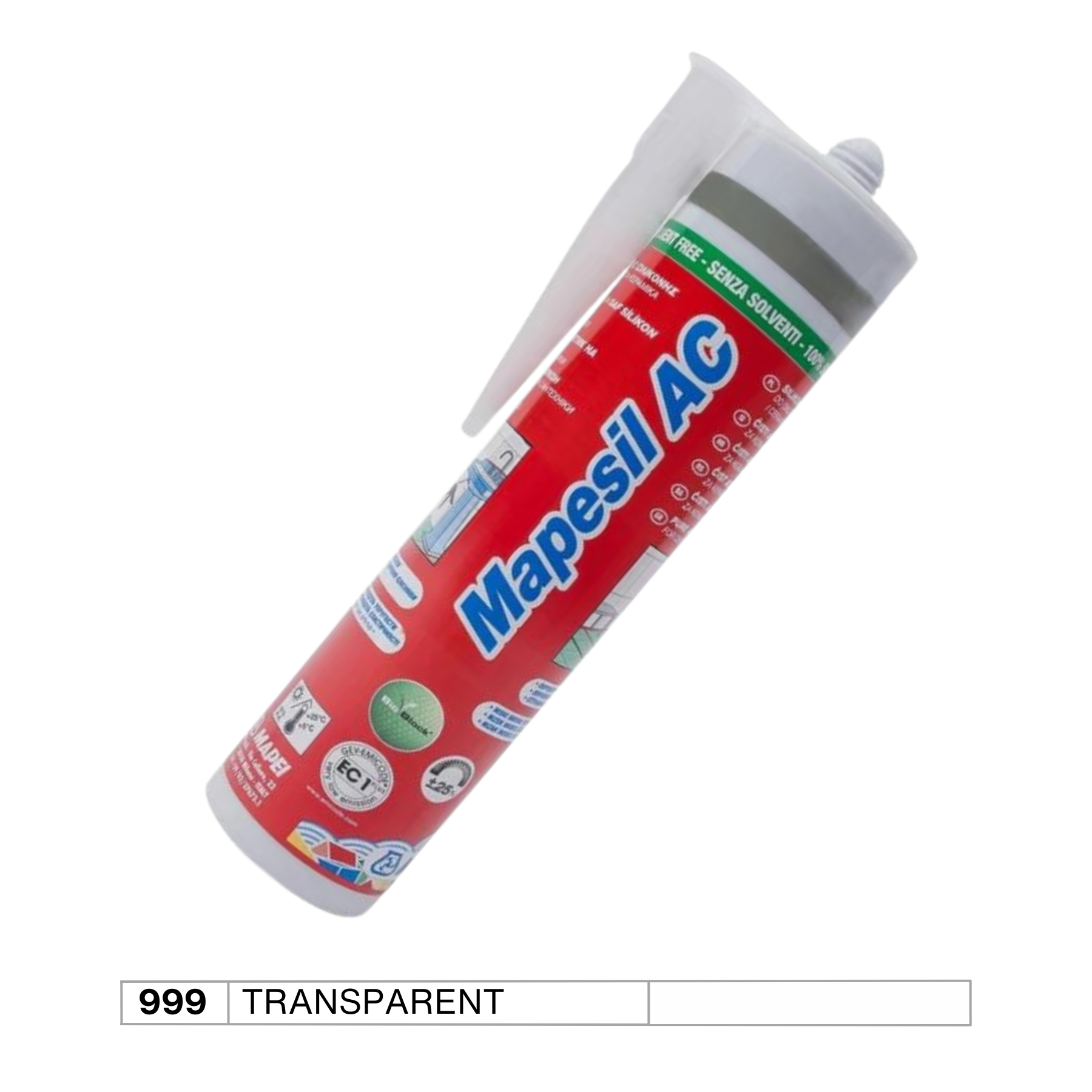 Mapei Transparent 999 Silicone 310ml Cartridge