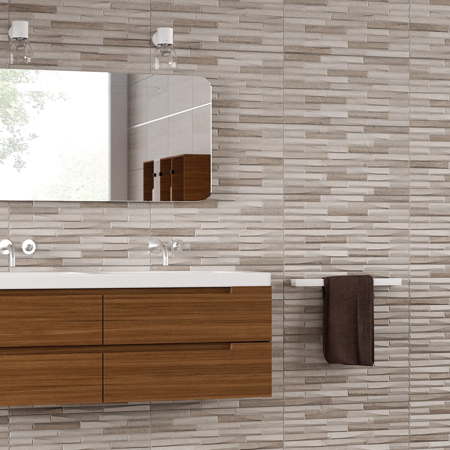 Salamanca Smoke Decor Porcelain Wall Tile 31.6x60.8cm