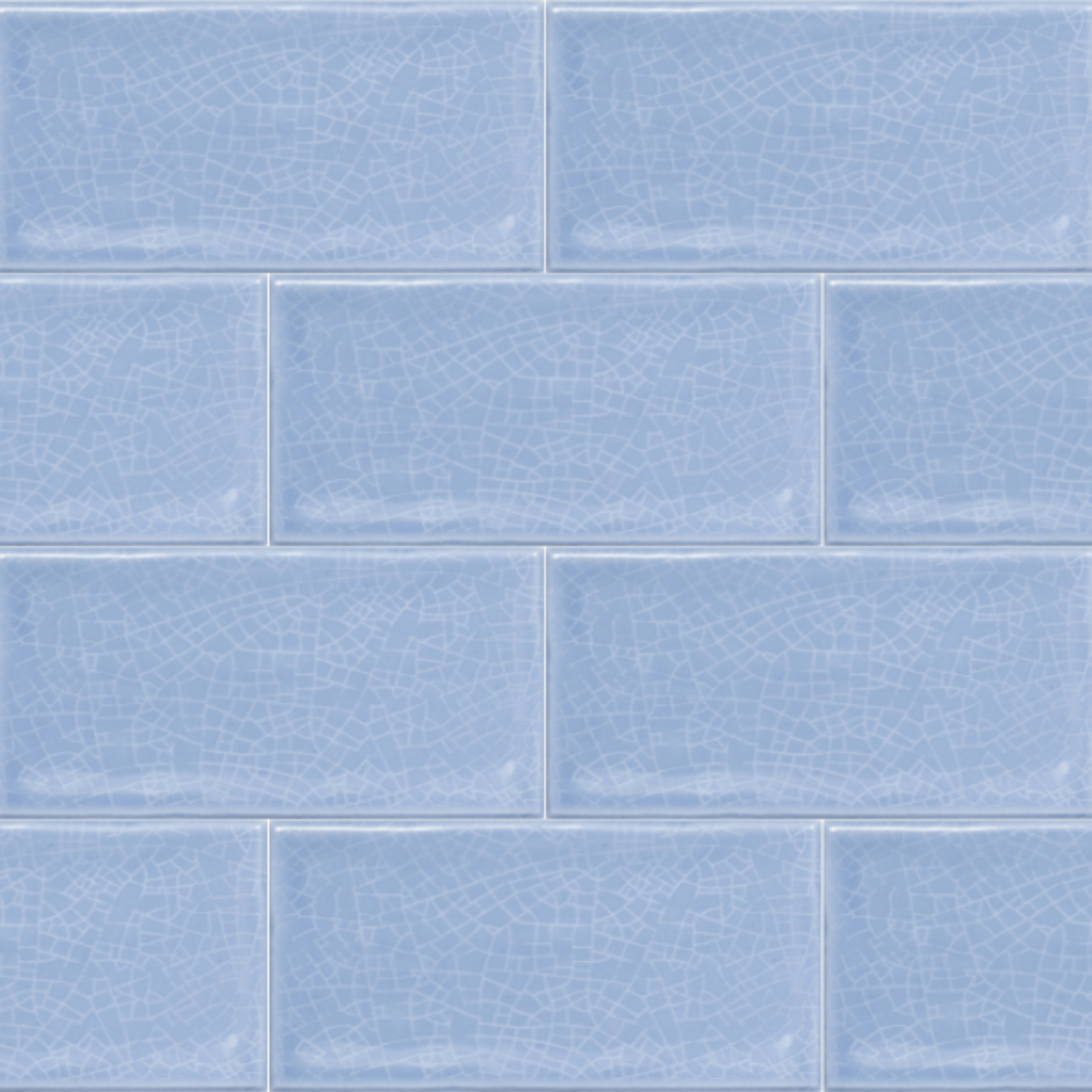 Ashby Azul Blue Ceramic Gloss Brick Wall Tile 7.5x15cm