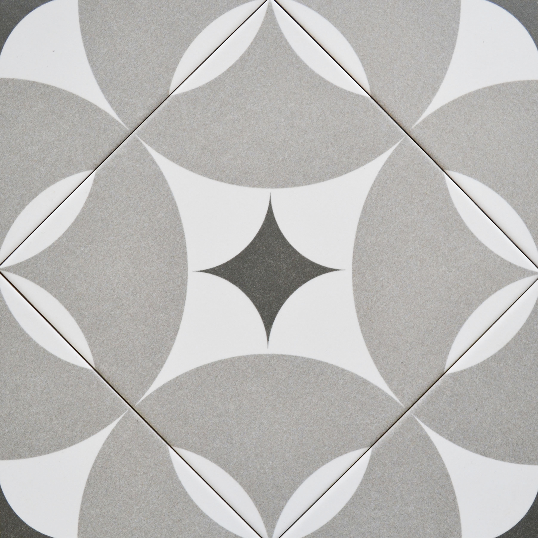 Artemis Grey Pattern Ceramic Matt Tile 20x20cm
