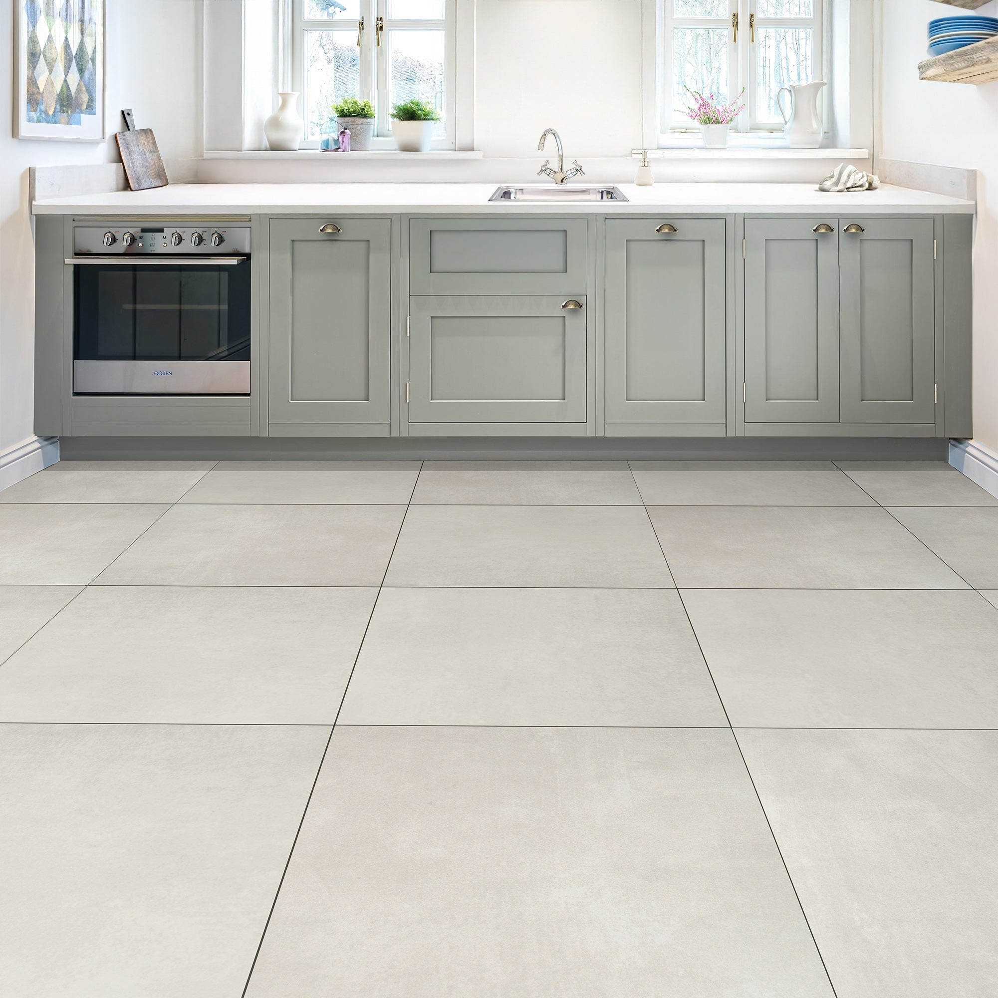 Athena Beyaz White Porcelain Slip Resistant Tile 59.8x59.8cm