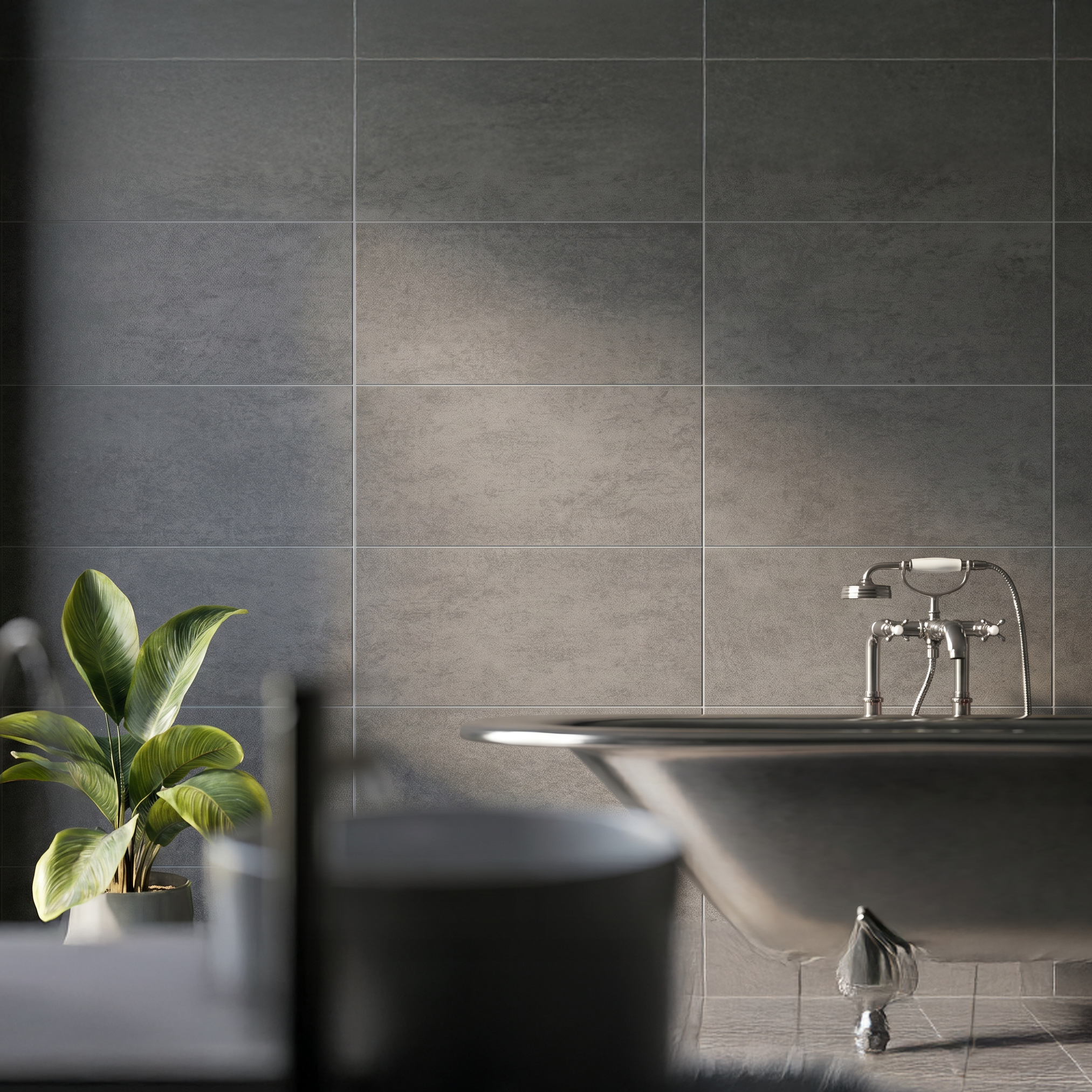 Athena Koyu Gris Porcelain Slip Resistant Tile 29.8x59.8cm