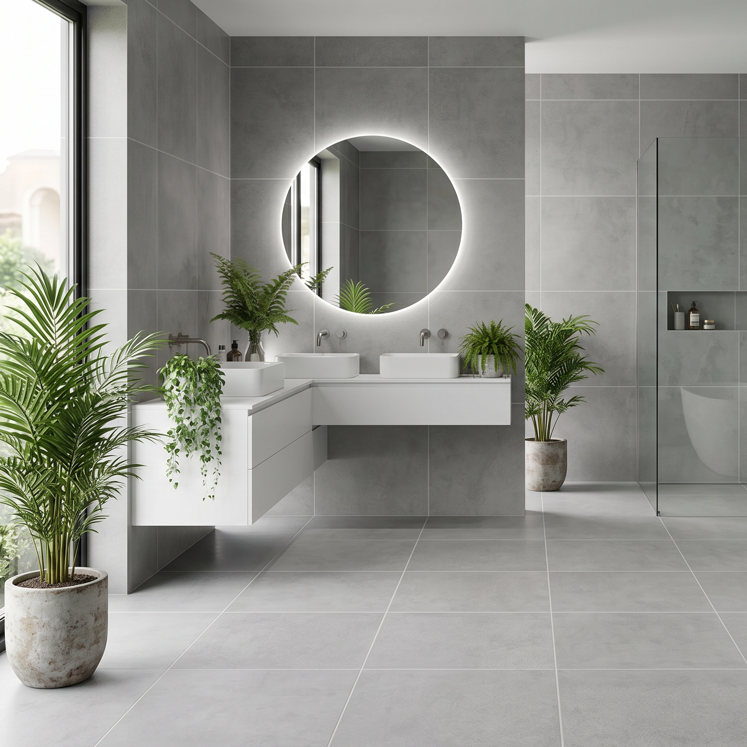 Athena Gris Grey Porcelain Slip Resistant Tile 59.8x59.8cm