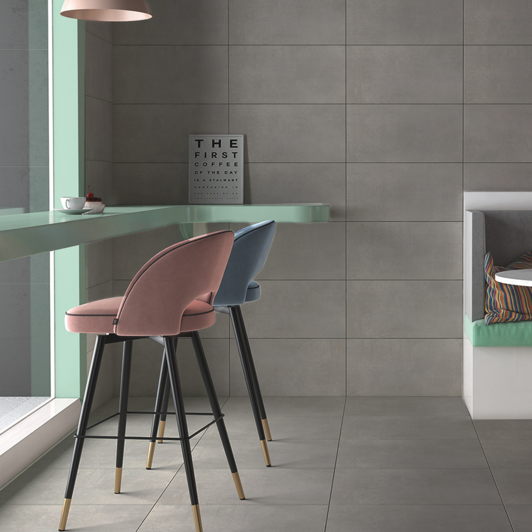 Athena Gris Grey Porcelain Slip Resistant Tile 29.8x59.8cm