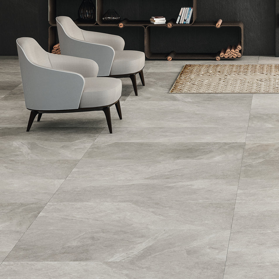 Manciano Grey Stone Effect Porcelain Matt Tile 60x120cm