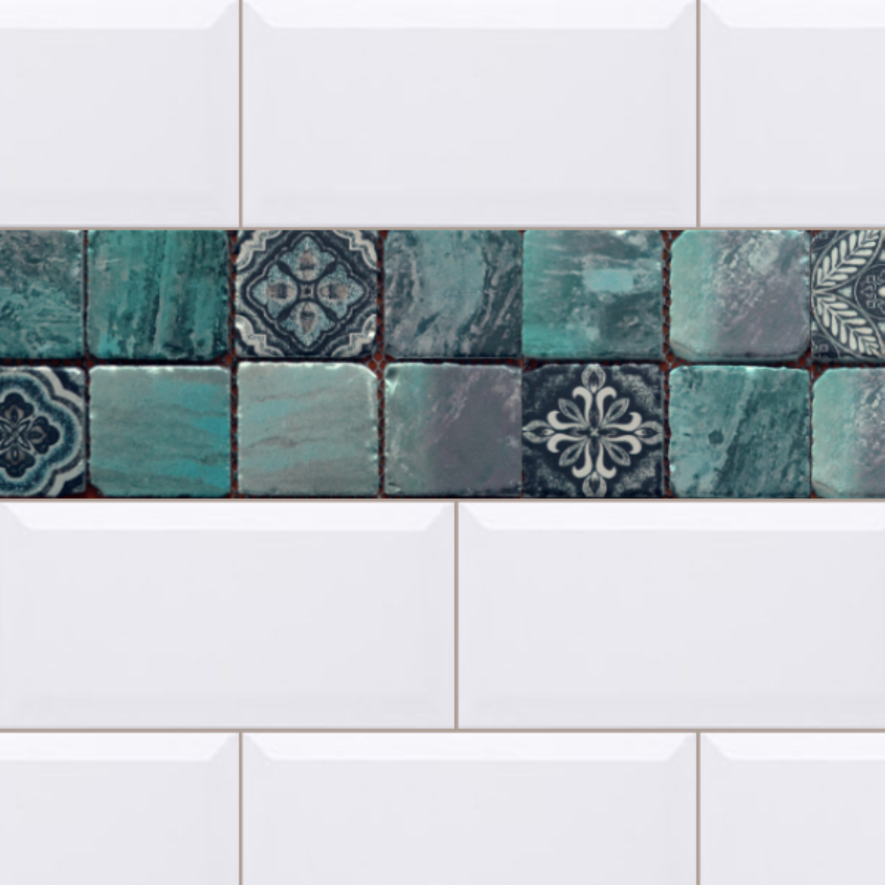 Antico Jade Green Rustic Edge Matt Glass Mosaic 30x30cm