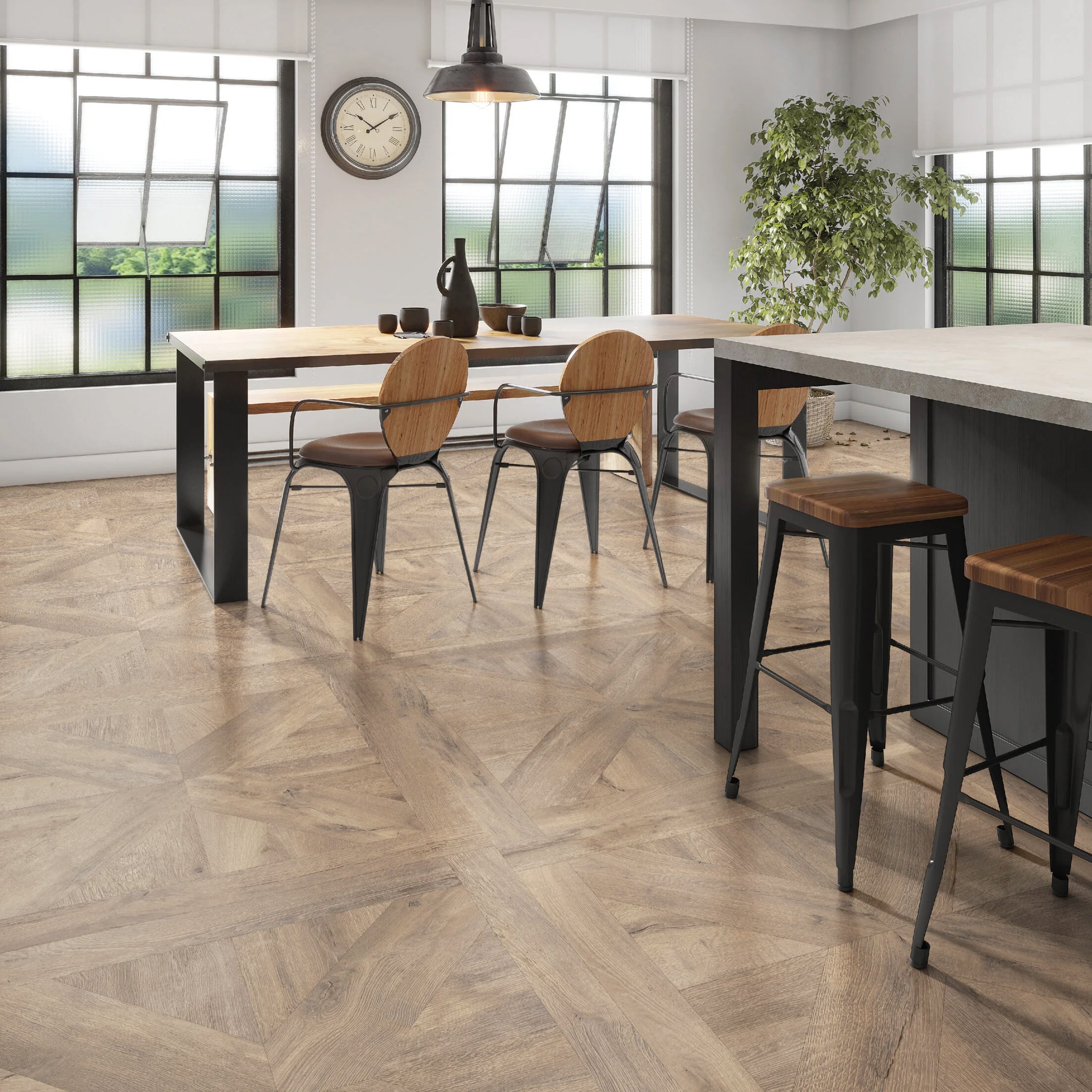 Ashenwood Roble Wood Effect Porcelain Matt Tile 100x100cm
