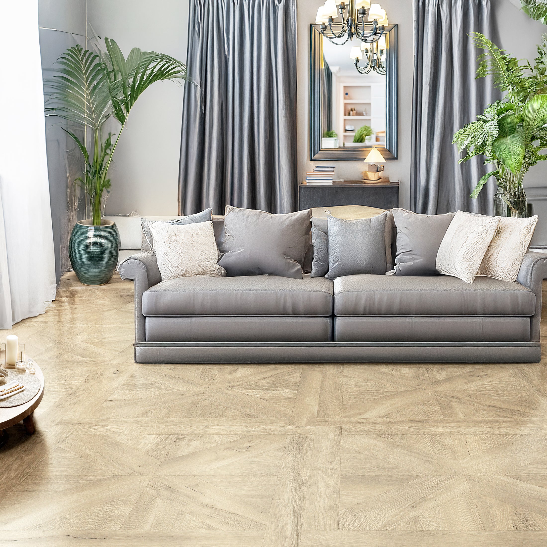 Ashenwood Natural Wood Effect Porcelain Tile 100x100cm