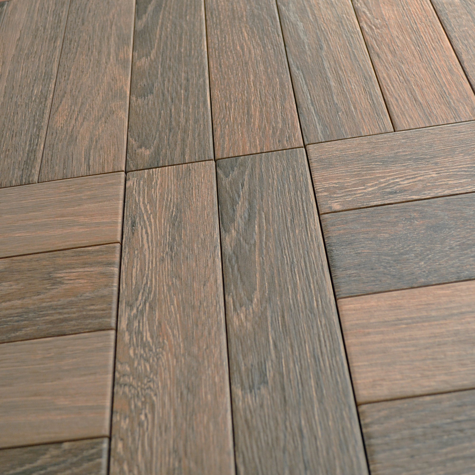 Parquet Brun Italian Porcelain Wood Effect Tile 7x28cm