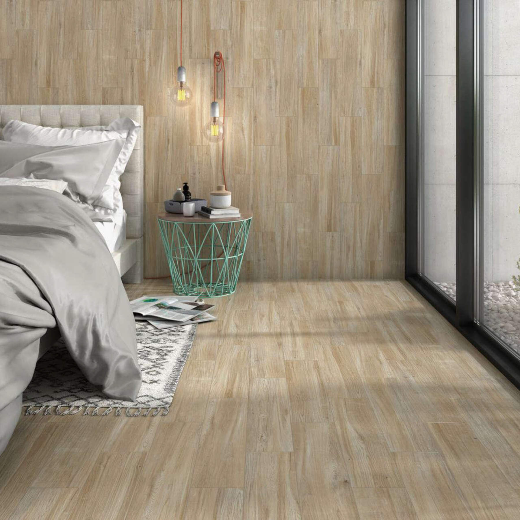 Beaumont Beige Wood Effect Porcelain Matt Tile 15.3x58.9cm