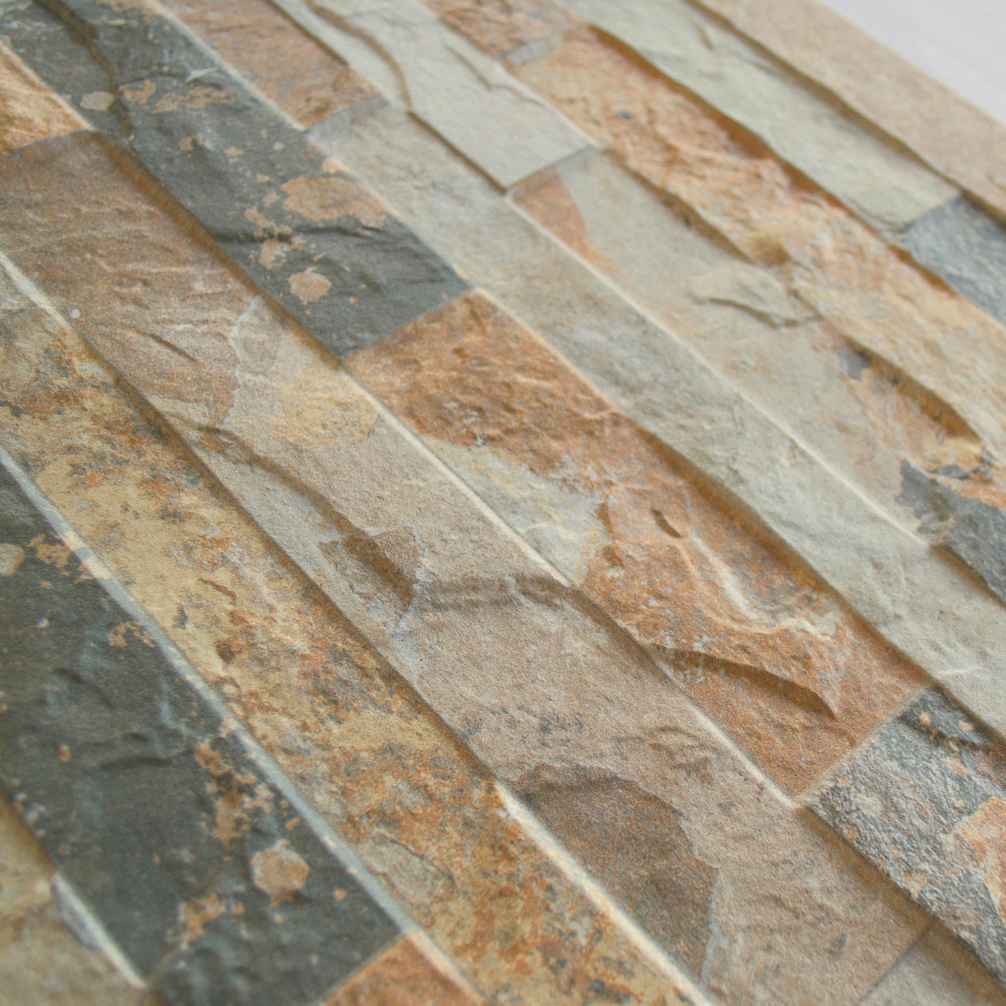 Split-Face Beige Porcelain Textured Wall Tile 30x60cm
