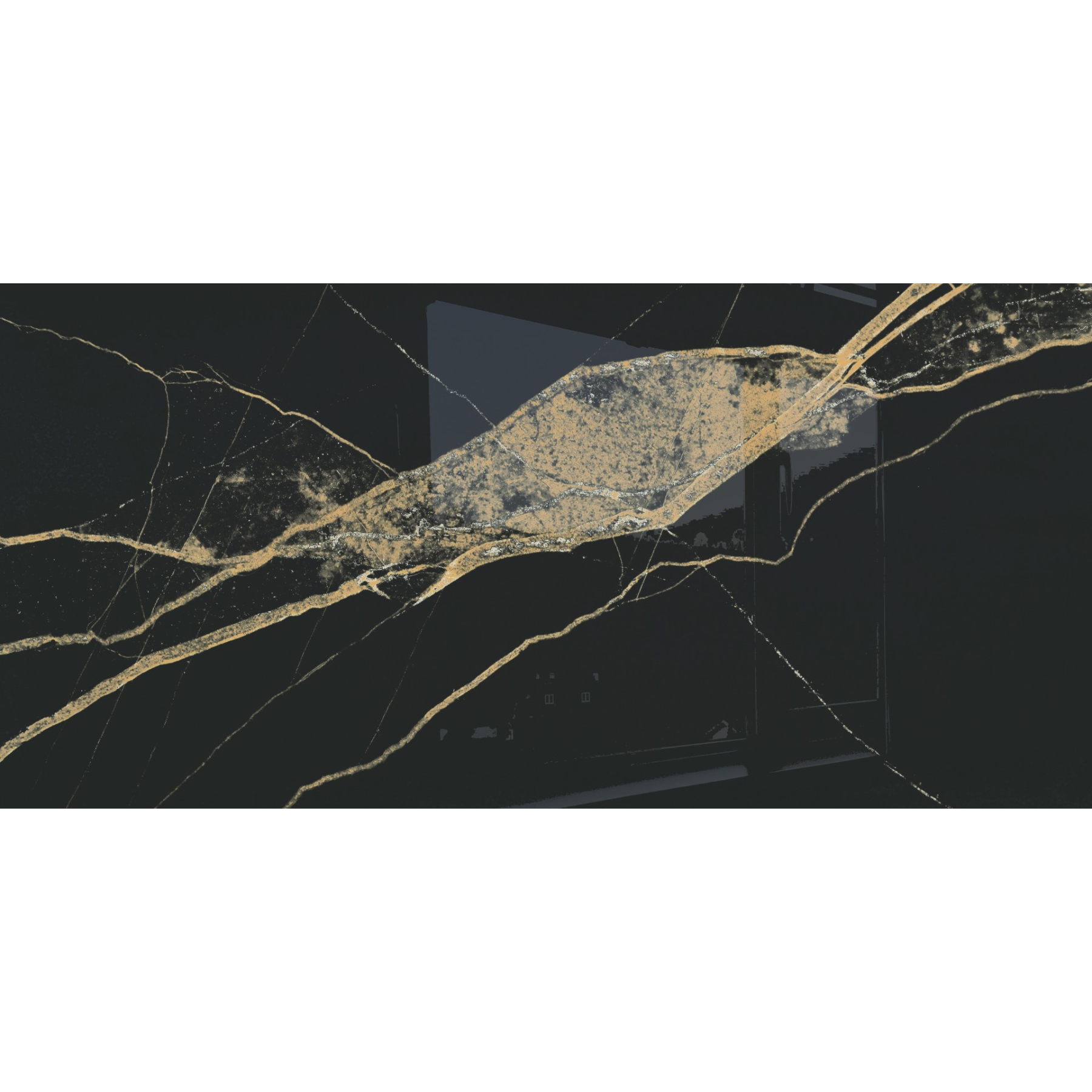 Bali Gold Marble Effect Polished Porcelain Tile 60x120cm