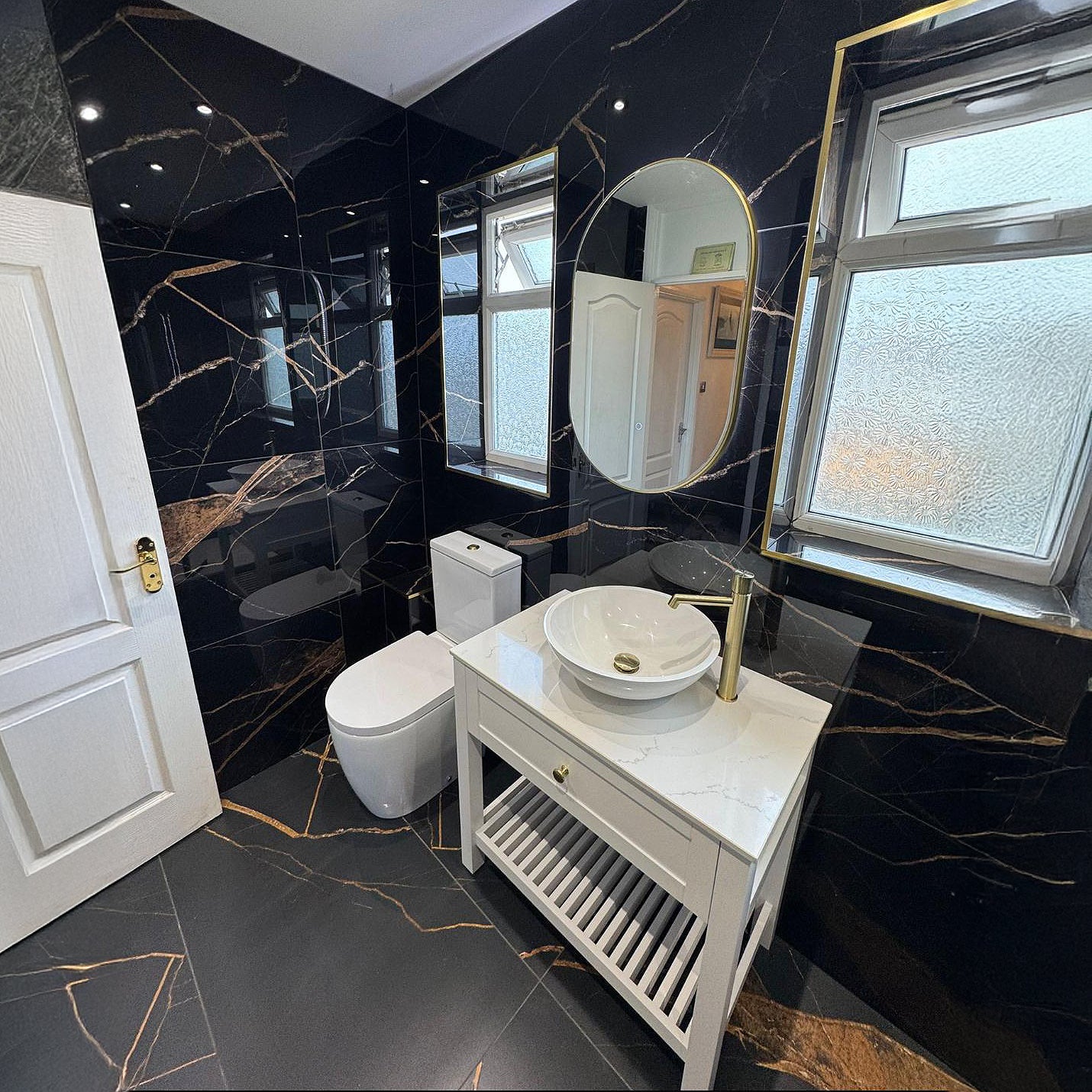 Bali Gold Large Marble Effect Porcelain Matt Tile 60x120cm