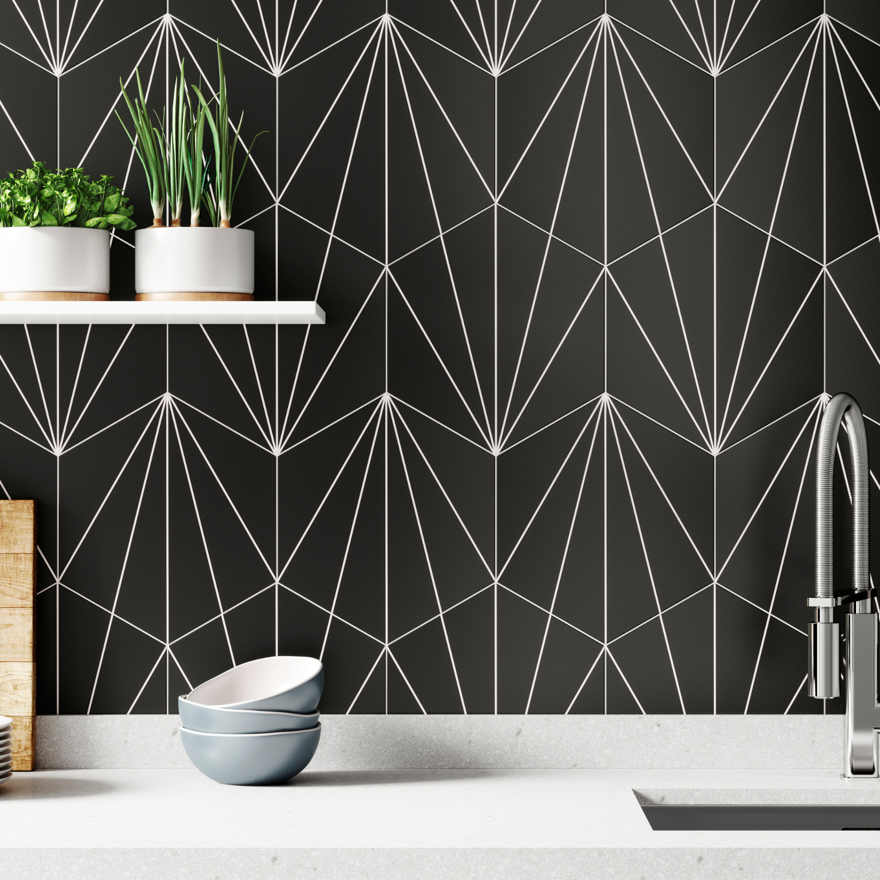 Valentta Black Porcelain Matt 28.5x33cm