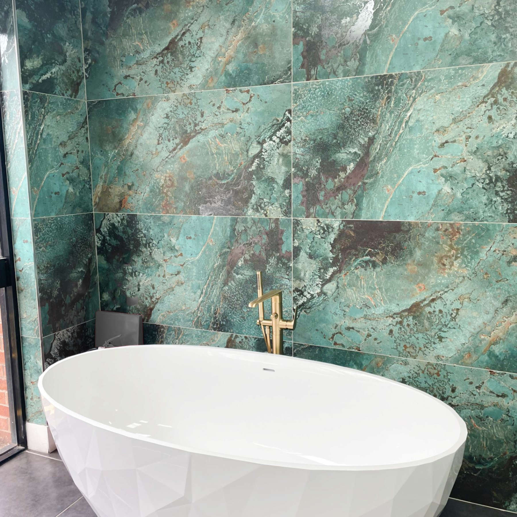 Modesto Blue Green Patina Effect Porcelain Tile 60x120cm