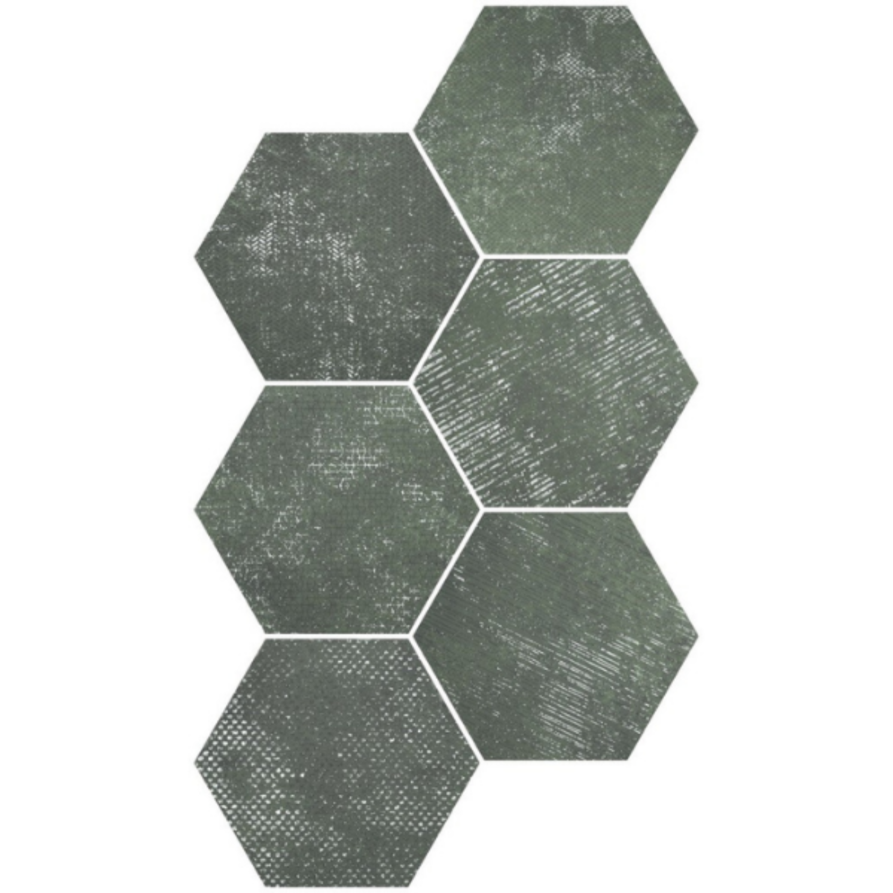 Bojano Esmeralda Green Hexagonal Porcelain Tile 23x27cm