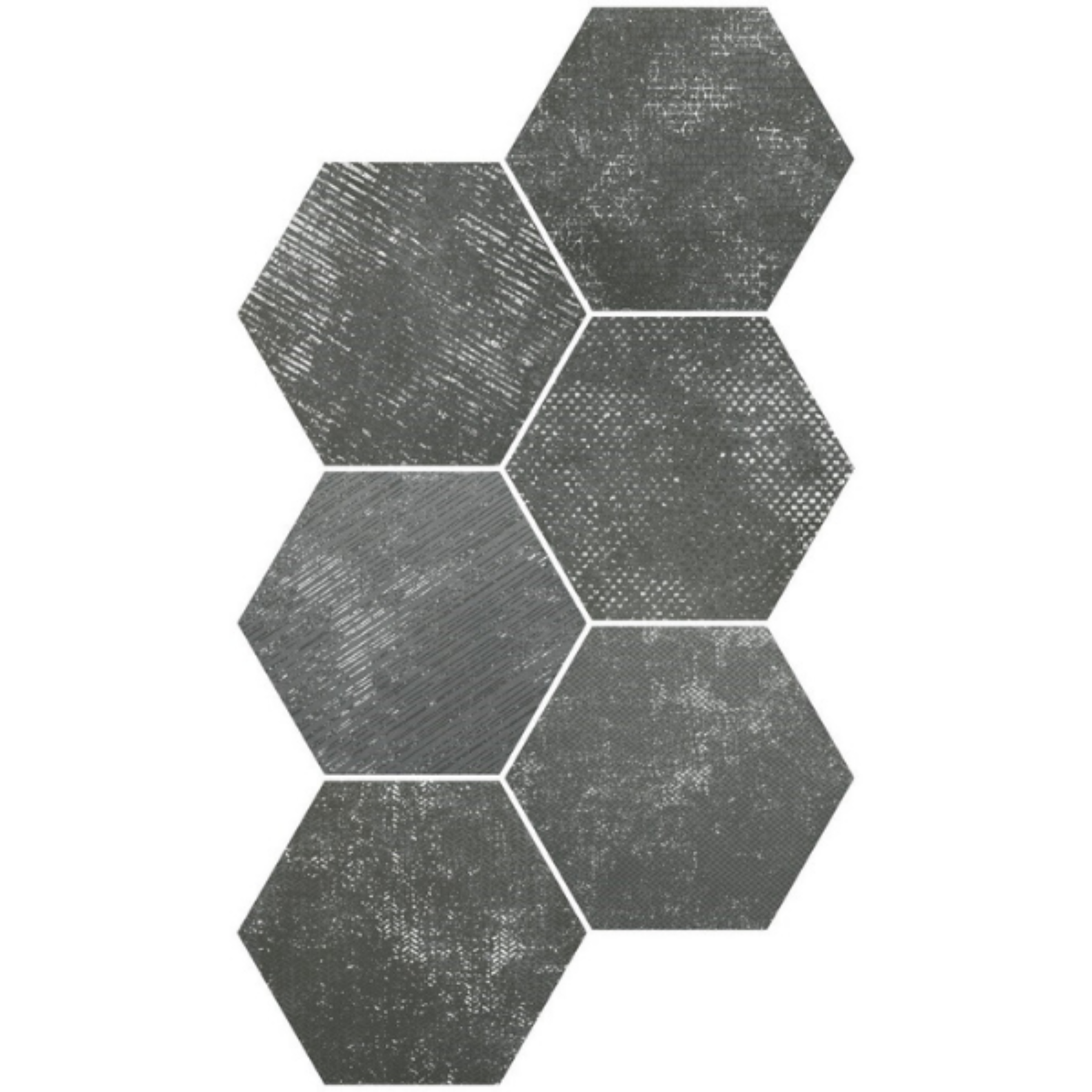 Bojano Lava Hexagonal Porcelain Matt Tile 23x27cm