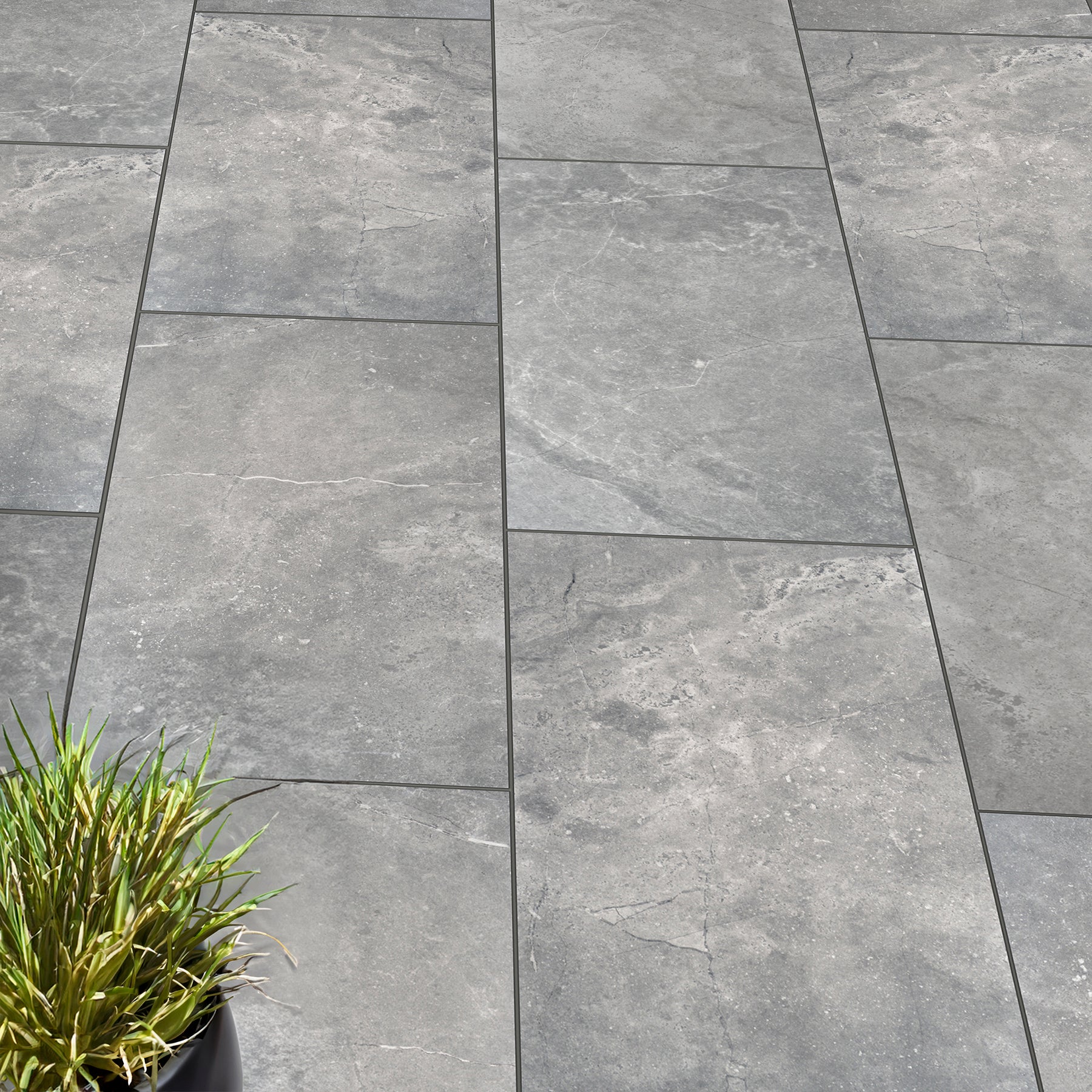 Bon Grey Stone Effect Slip Resistant Porcelain Tile 30x60cm