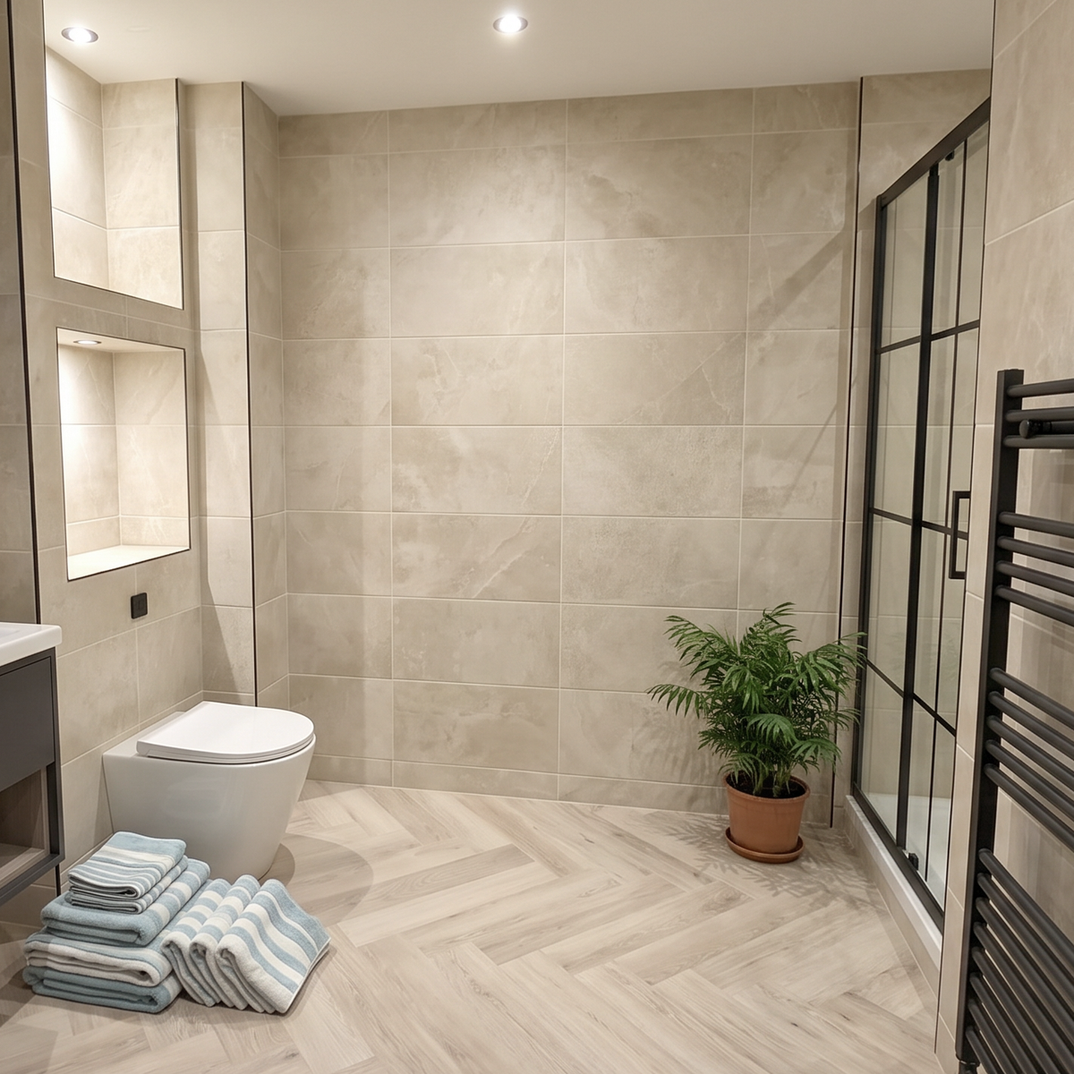 Bon Ivory Stone Effect Slip Resistant Porcelain Tile 30x60cm