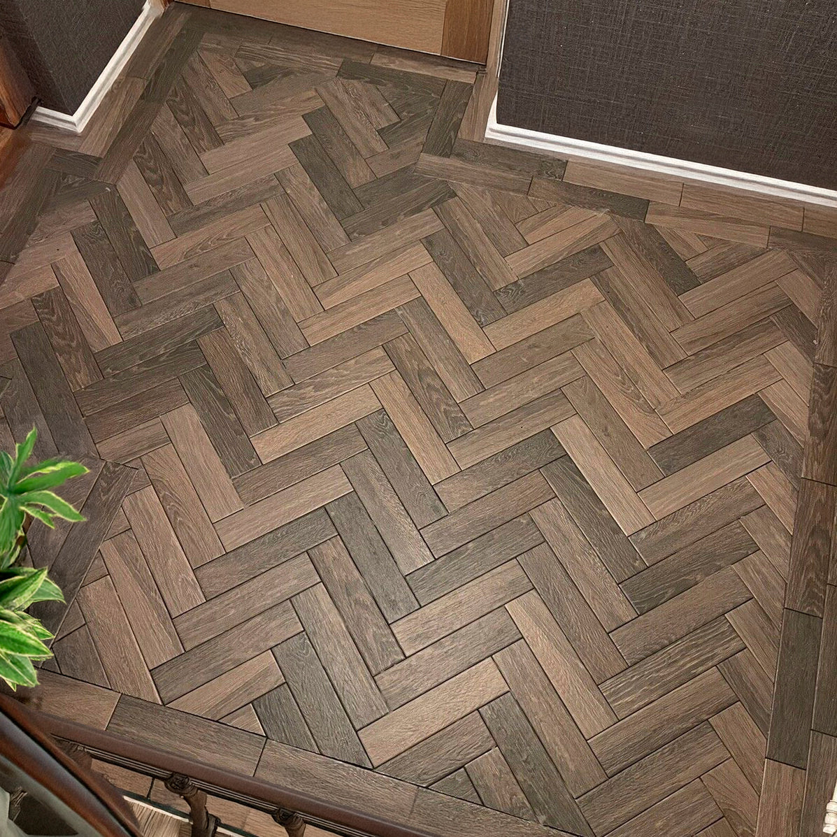 Parquet Brun Italian Porcelain Wood Effect Tile 7x28cm