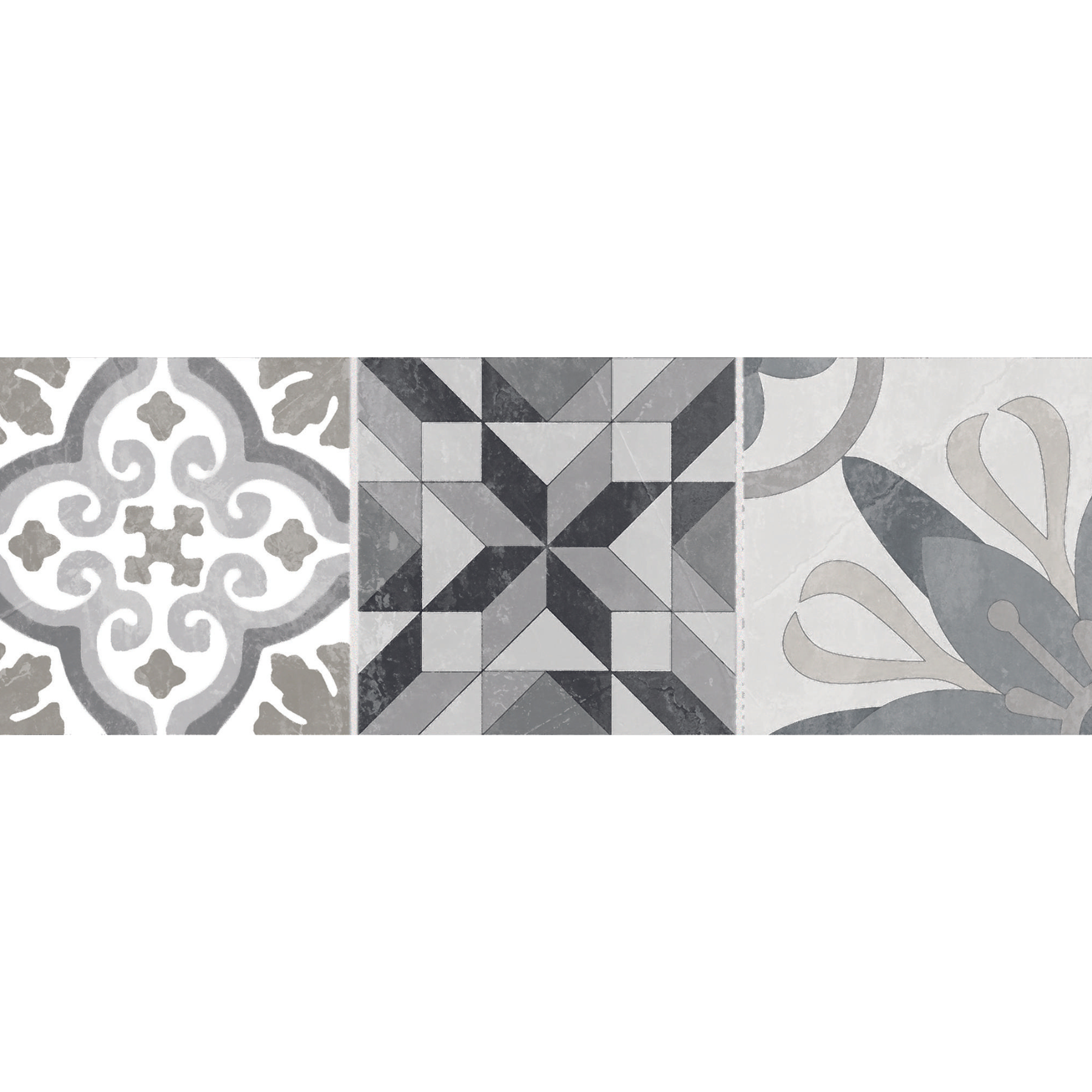 Bellagio Cold Decor Pattern Ceramic Gloss Wall Tile 10x30cm