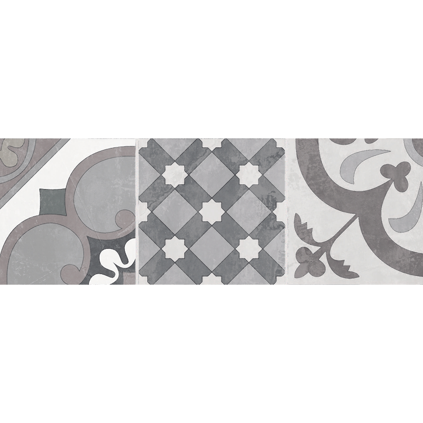 Bellagio Cold Decor Pattern Ceramic Gloss Wall Tile 10x30cm