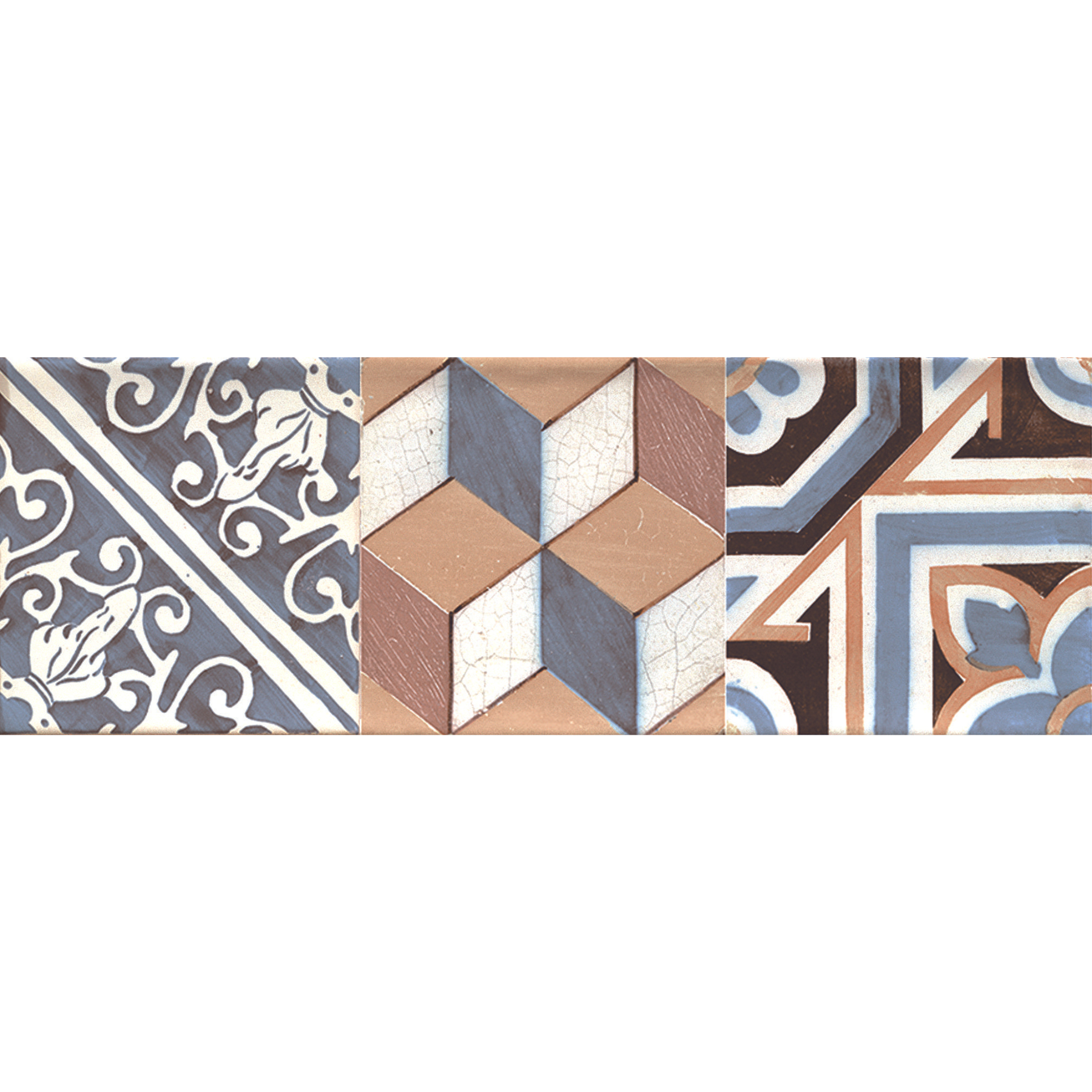 Bellagio Warm Decor Pattern Ceramic Gloss Wall Tile 10x30cm