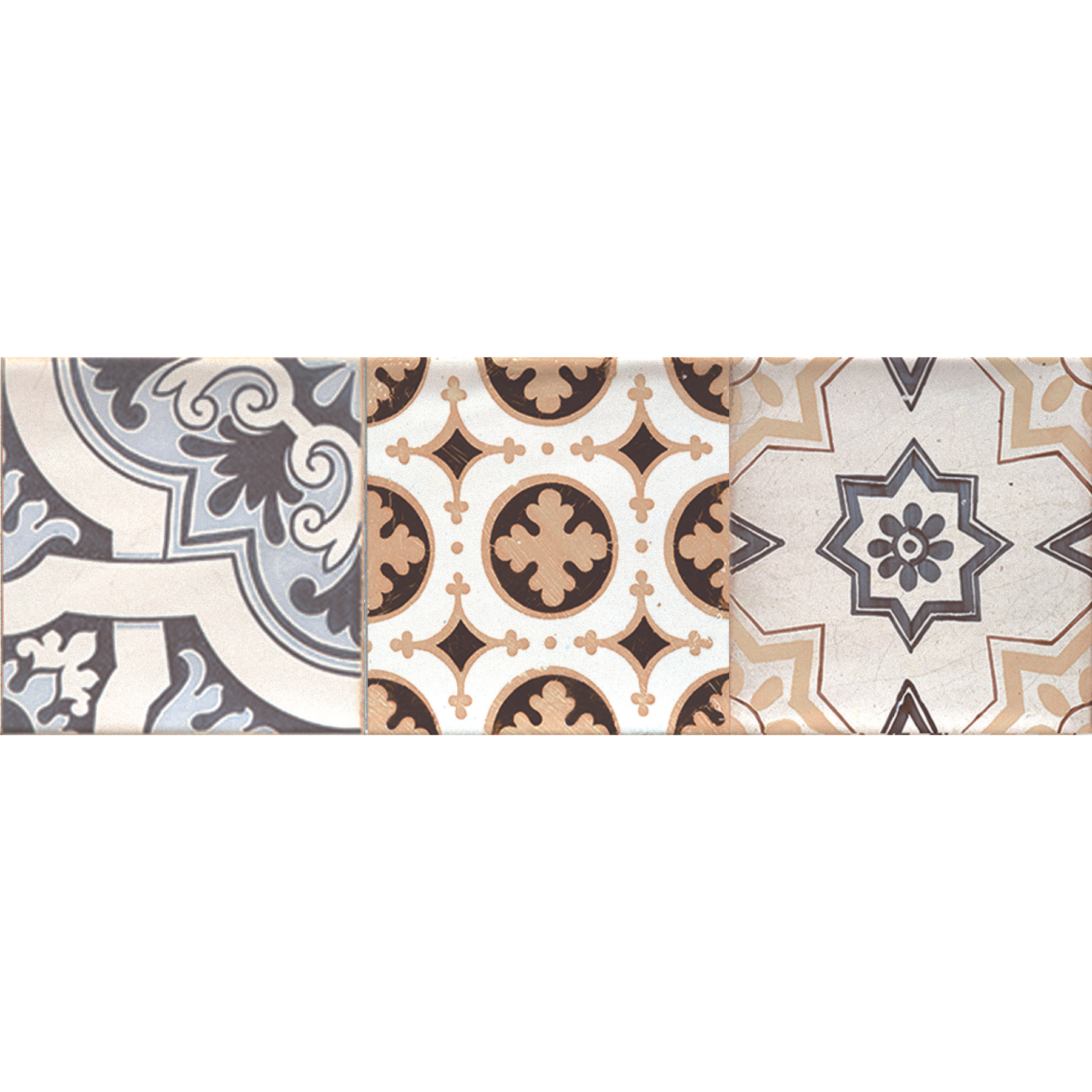 Bellagio Warm Decor Pattern Ceramic Gloss Wall Tile 10x30cm
