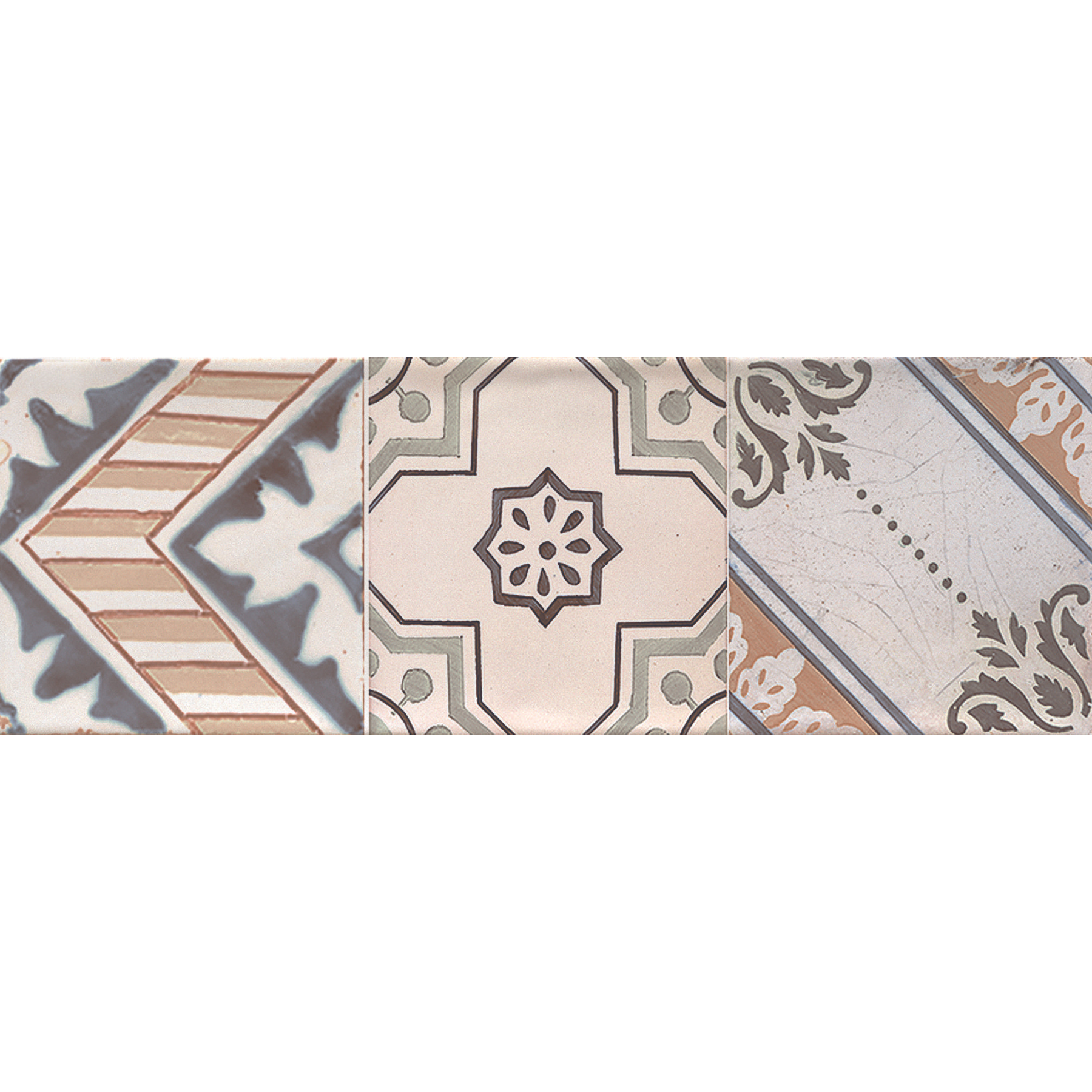 Bellagio Warm Decor Pattern Ceramic Gloss Wall Tile 10x30cm