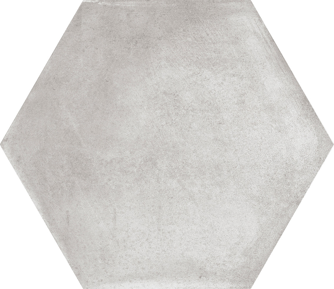 Cremona Grey Hexagonal Porcelain Matt Tile 23x27cm