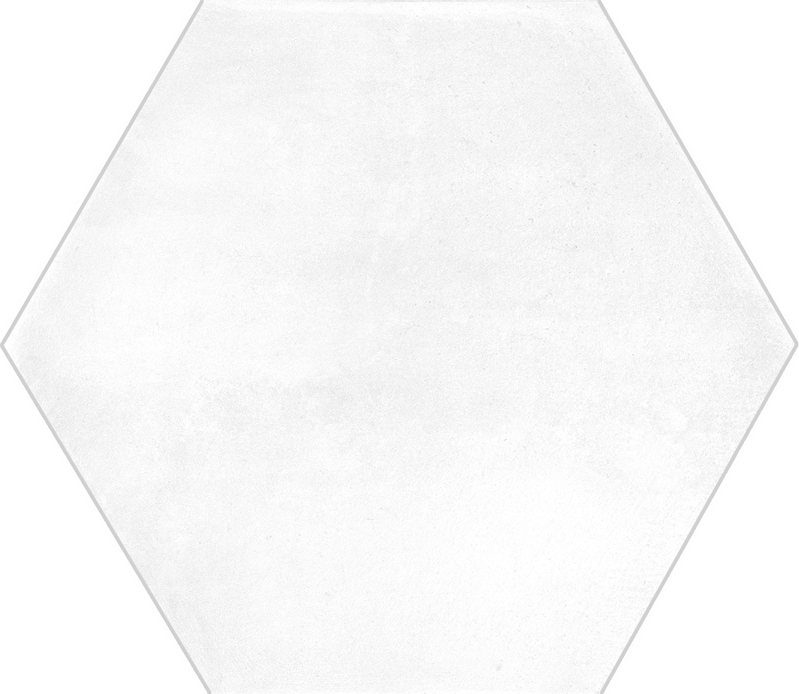 Cremona Talc White Hexagonal Porcelain Matt Tile 23x27cm