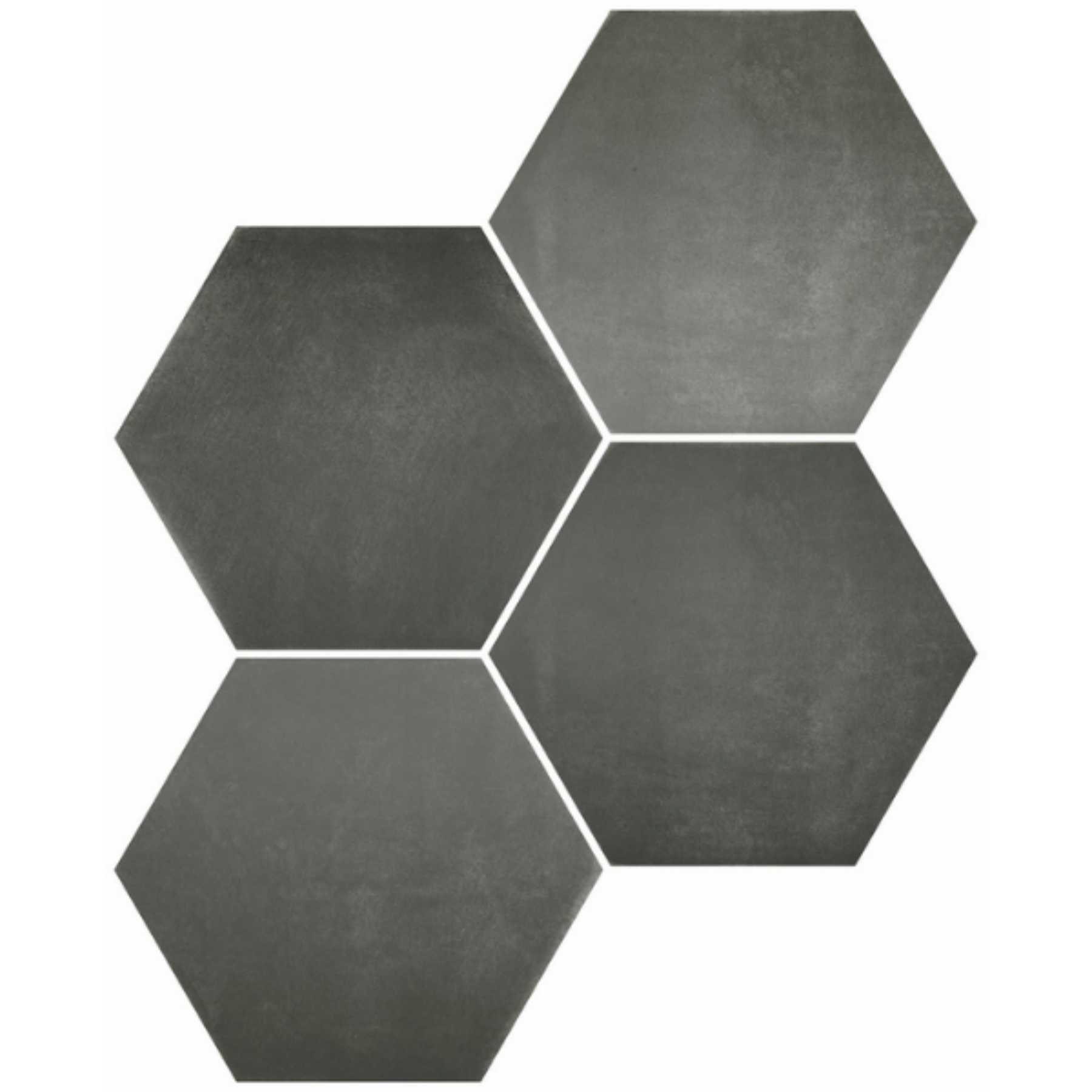 Cremona Black Hexagonal Porcelain Matt Tile 23x27cm