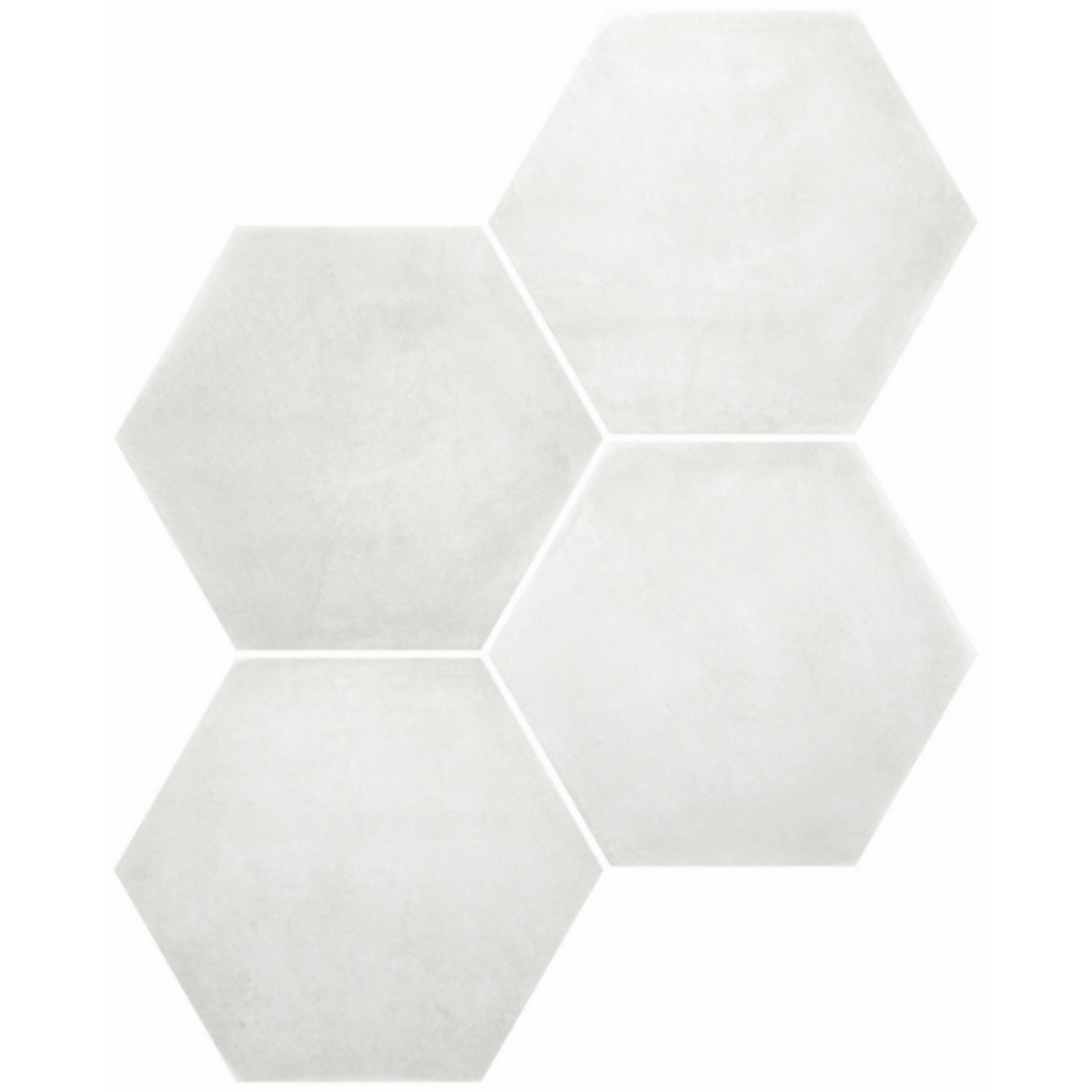 Cremona Talc White Hexagonal Porcelain Matt Tile 23x27cm
