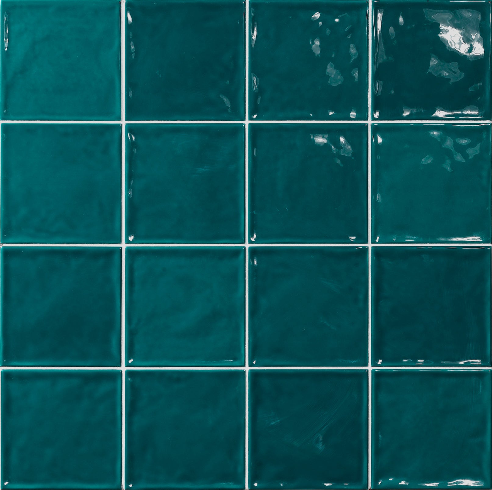 Calleo Bondi Blue Green Ceramic Gloss Wall Tile 15x15cm