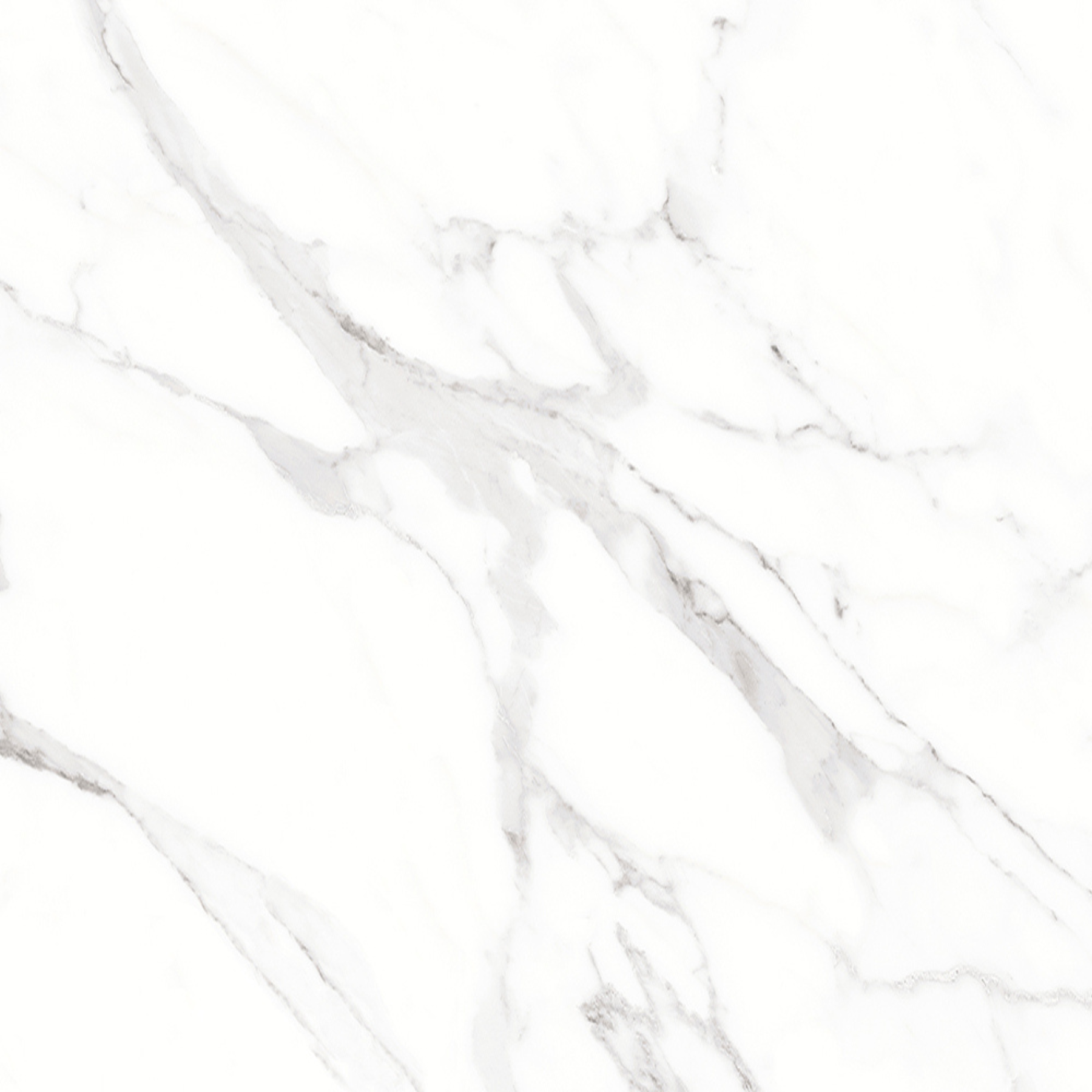 Classic Carrara Polished White Marble Porcelain Tile 60x60cm