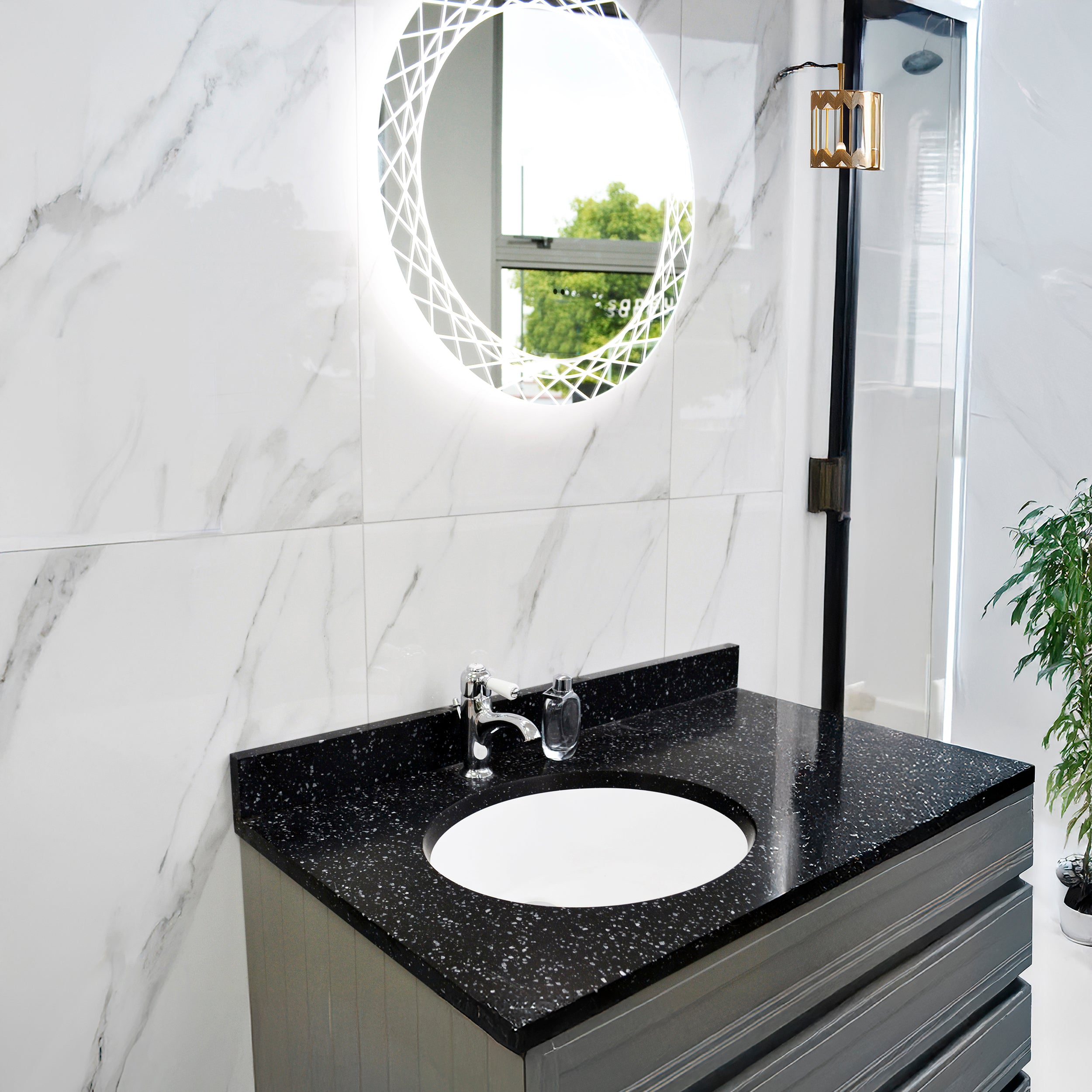 Classic Carrara Polished White Marble Porcelain 60x120cm