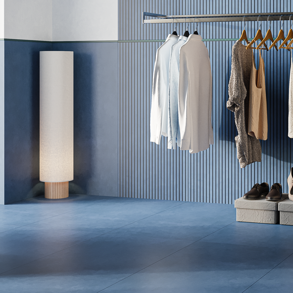 Concept Plain Blue Large Format Porcelain Matt Tile 60x120cm