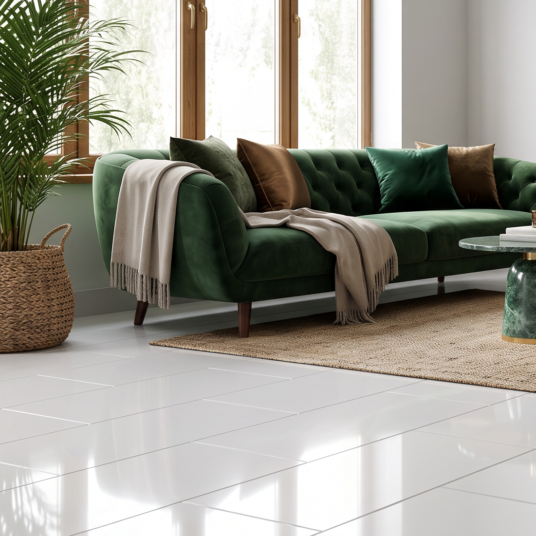 Centralia White High Polished Porcelain Tile 30x60cm