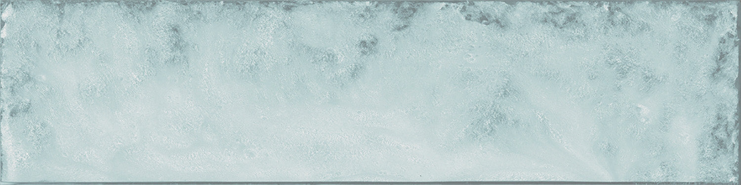 Daloa Blue Ceramic Gloss Brick Shape Wall Tile 7.5x30cm