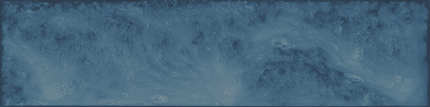 Daloa Marine Blue Ceramic Gloss Brick Wall Tile 7.5x30cm
