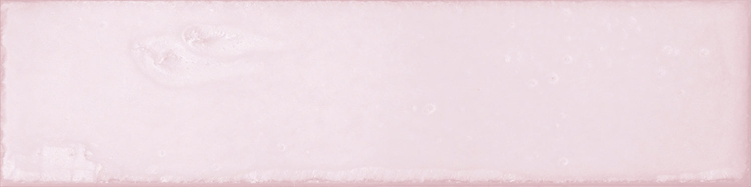 Daloa Pink Pastel Ceramic Gloss Brick Wall Tile 7.5x30cm